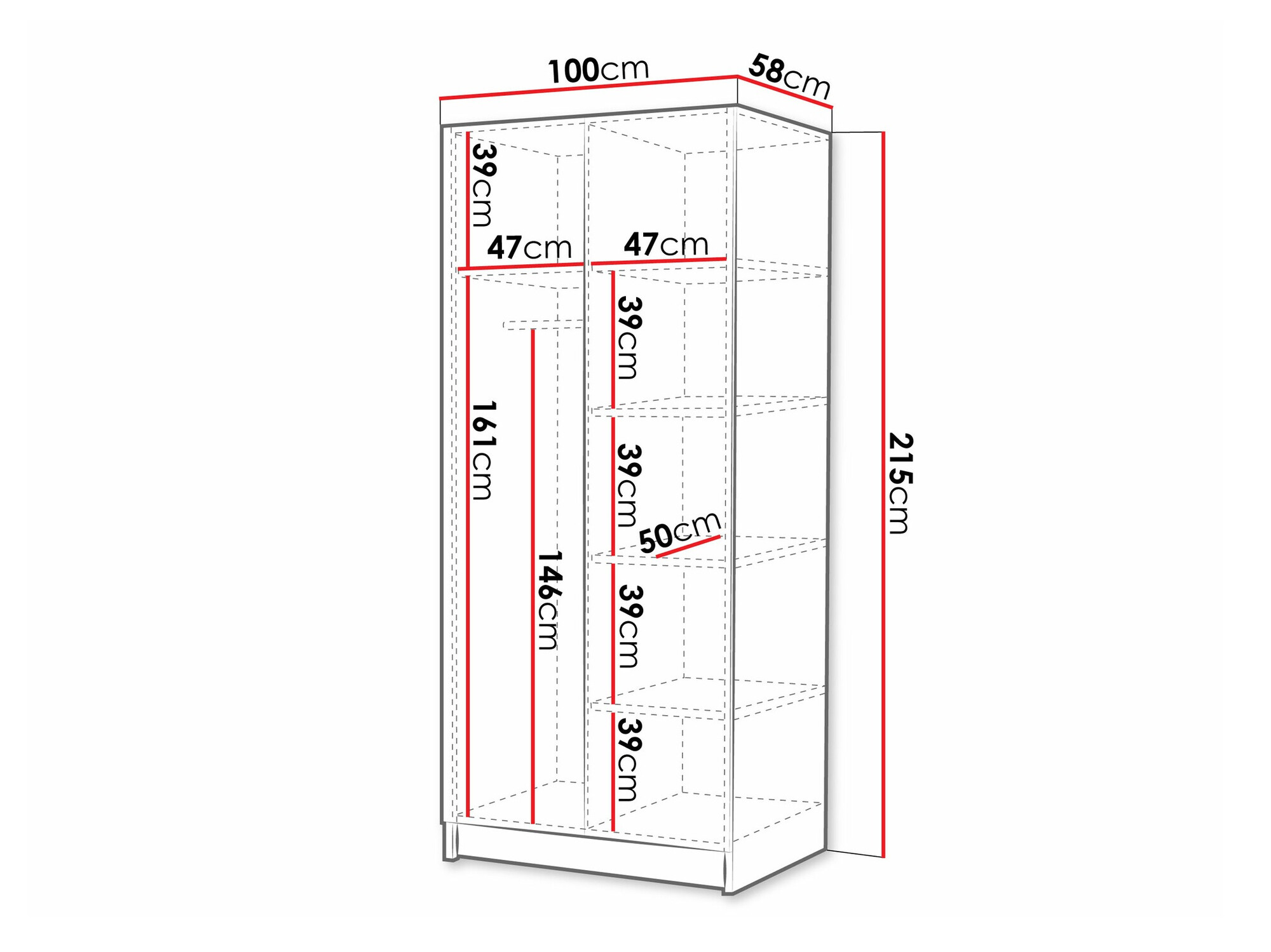 Ormar Closico 195 (Lighdrvo + Crno)
