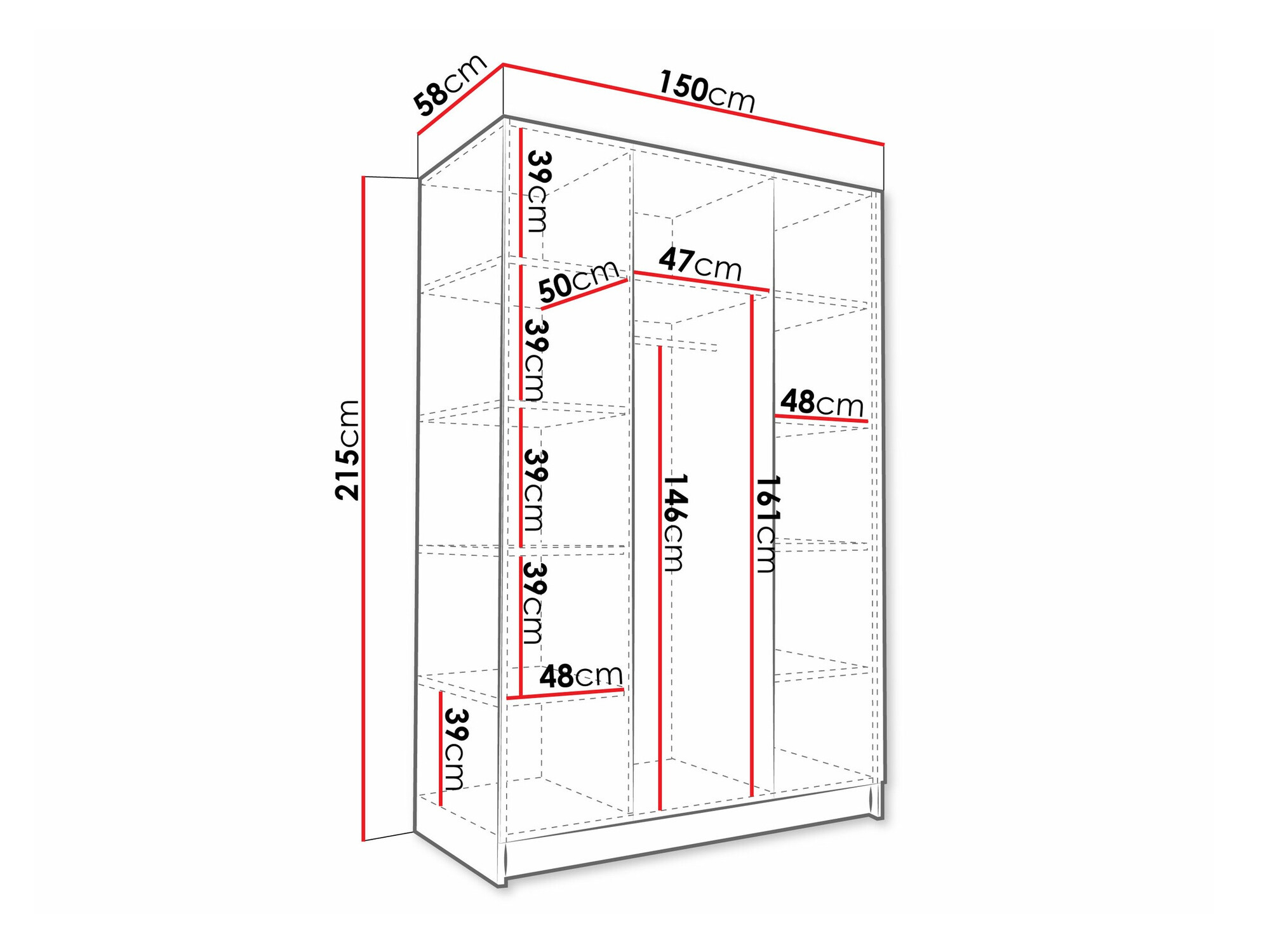 Ormar Closico 197 (Svetlo drvo + Zlatan)