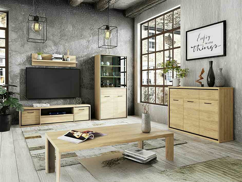 Set za dnevnu sobu Etrmoni 118 (Svetlo drvo)