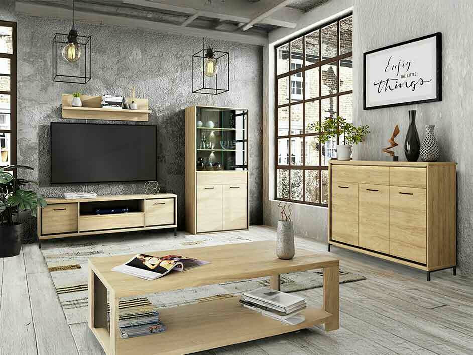 Set za dnevnu sobu Etrmoni 118 (Svetlo drvo)