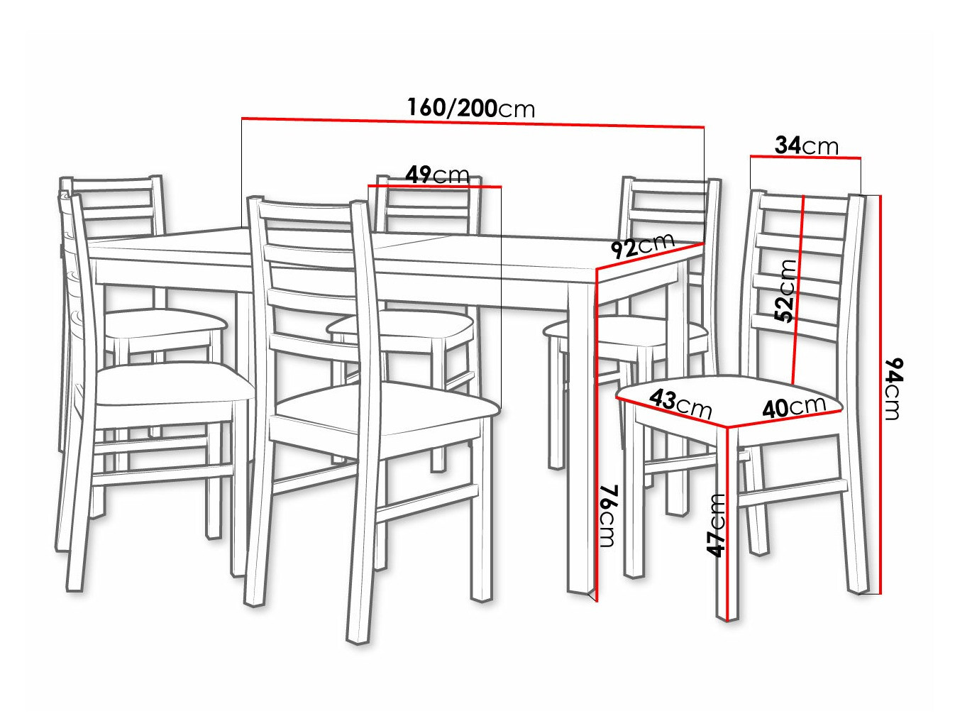 Trpezarijski set Victorville 307 (Sonoma hrast)