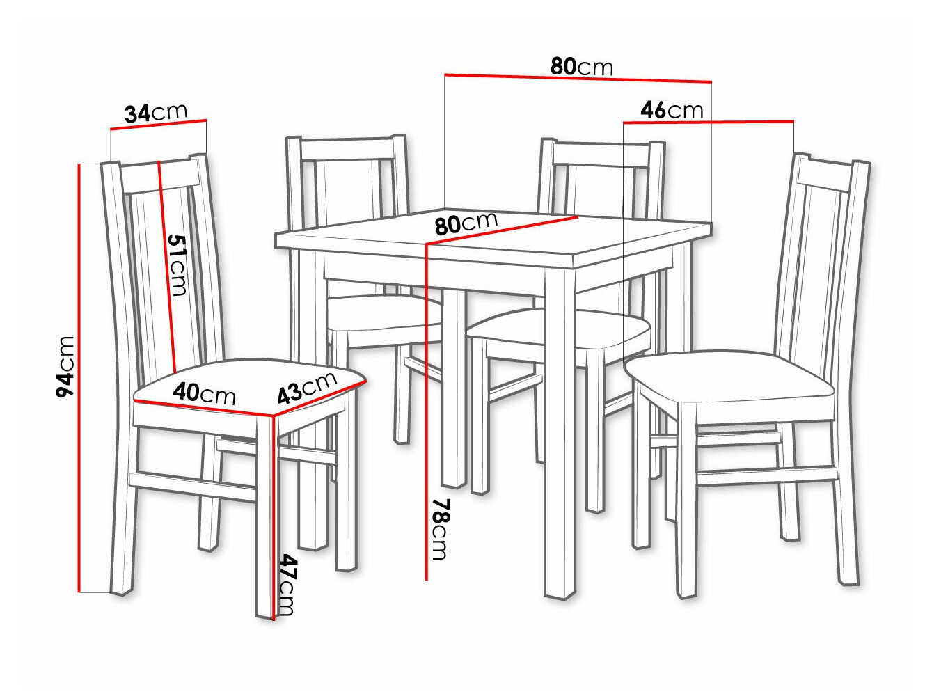 Trpezarijski set Victorville 310 (Sonoma hrast)