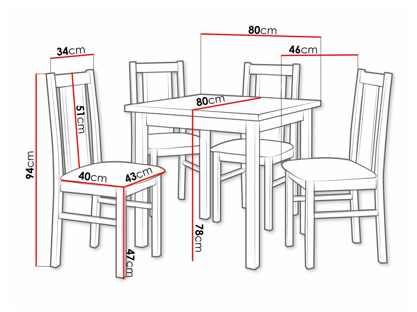 Trpezarijski set Victorville 310 (Sonoma hrast)