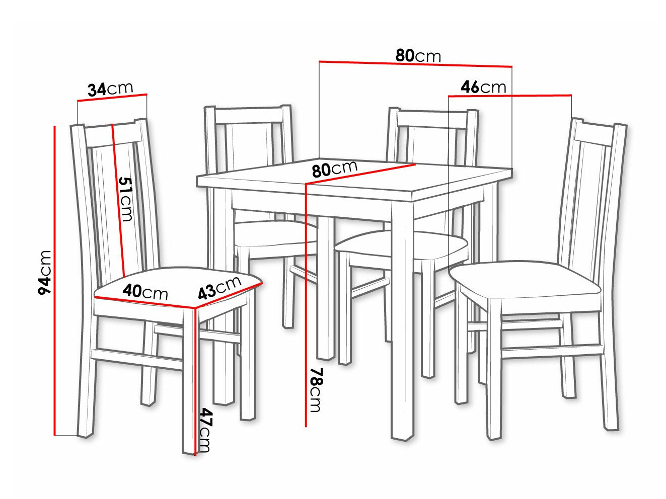 Trpezarijski set Victorville 310 (Sonoma hrast)