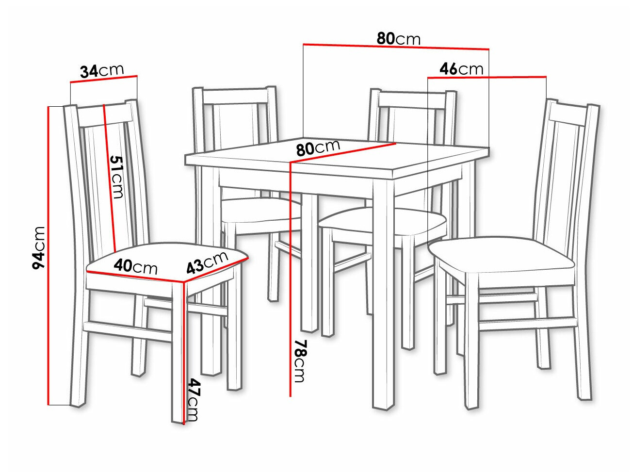 Trpezarijski set Victorville 310 (Sonoma hrast)