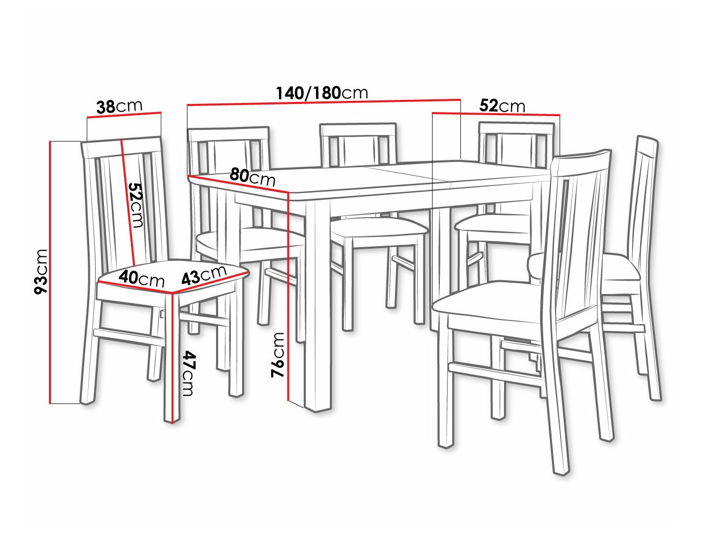 Trpezarijski set Victorville 311 (Jova)