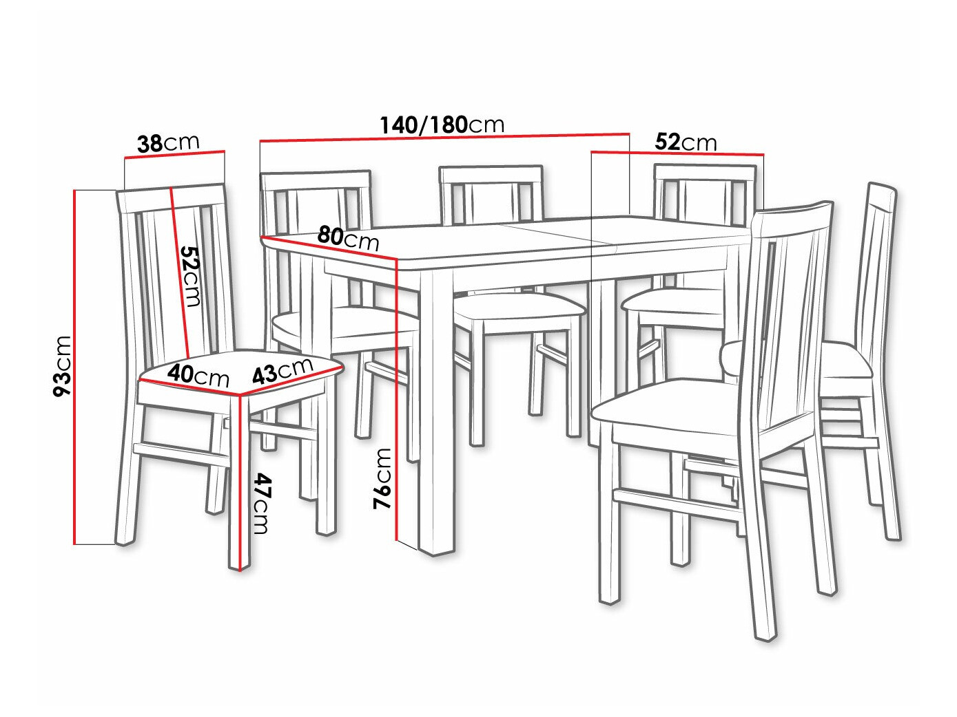 Trpezarijski set Victorville 311 (Jova)