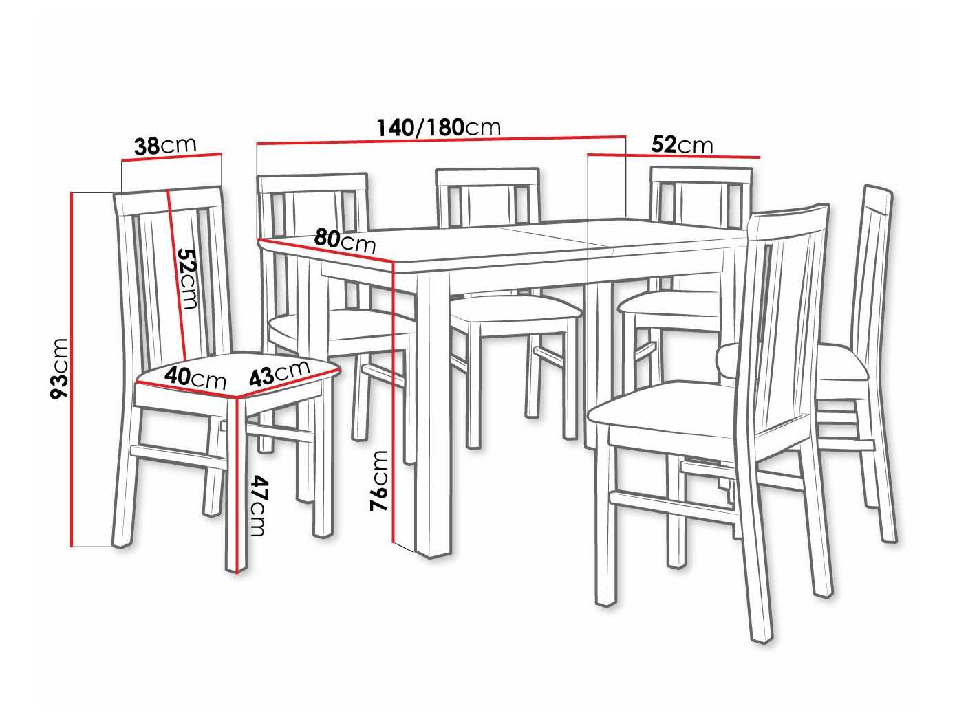 Trpezarijski set Victorville 311 (Orah)