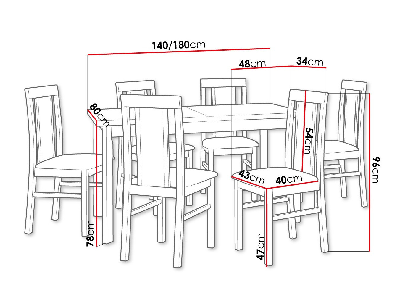 Trpezarijski set Victorville 315 (Jova)