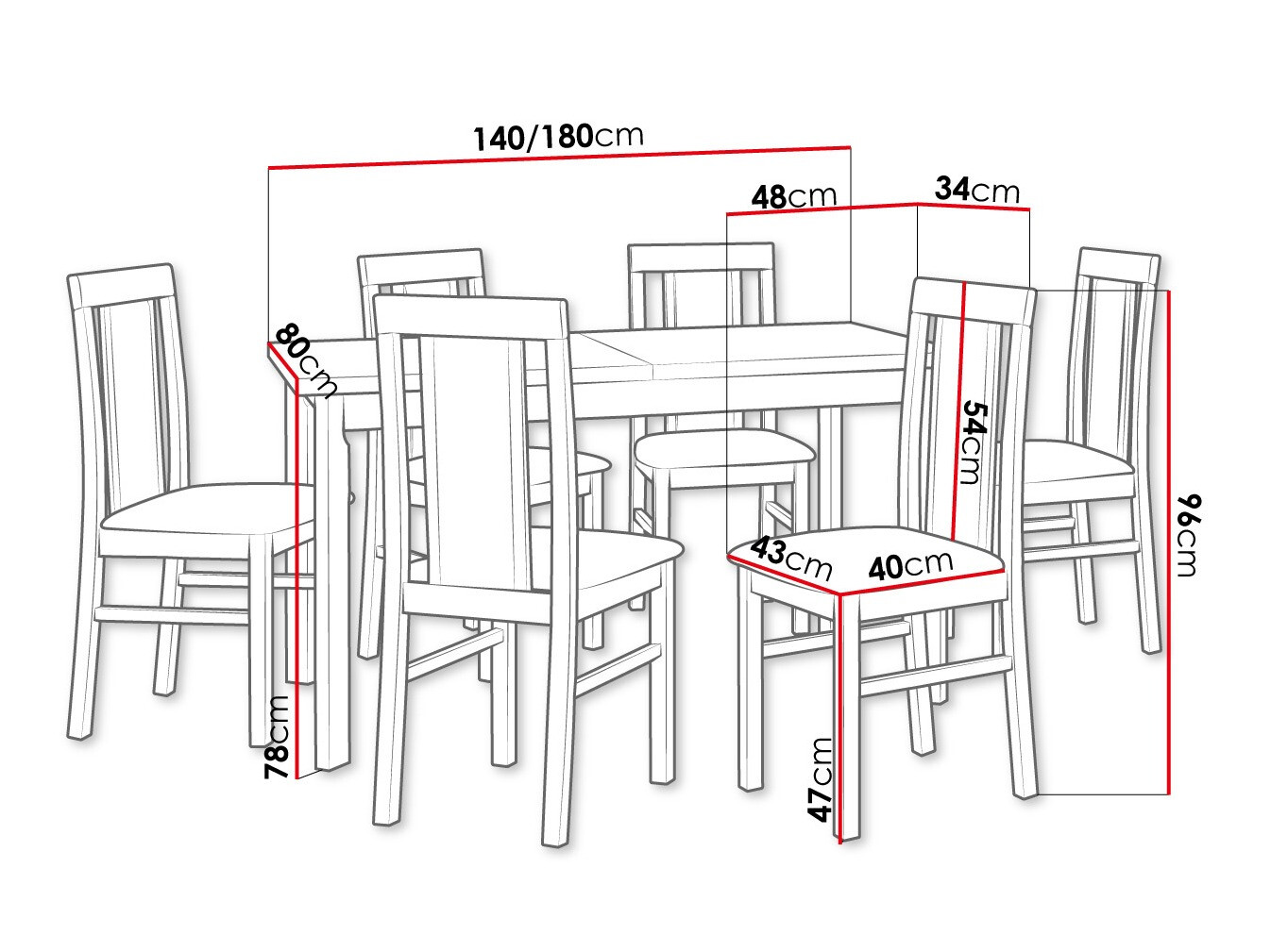 Trpezarijski set Victorville 315 (Jova)