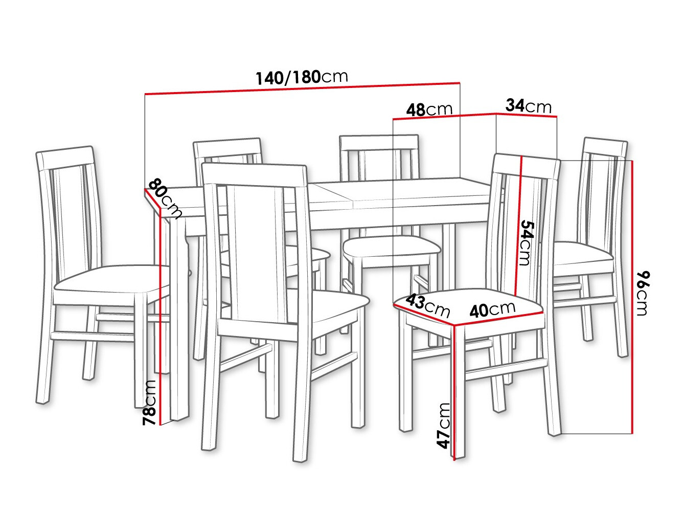 Trpezarijski set Victorville 315 (Orah)