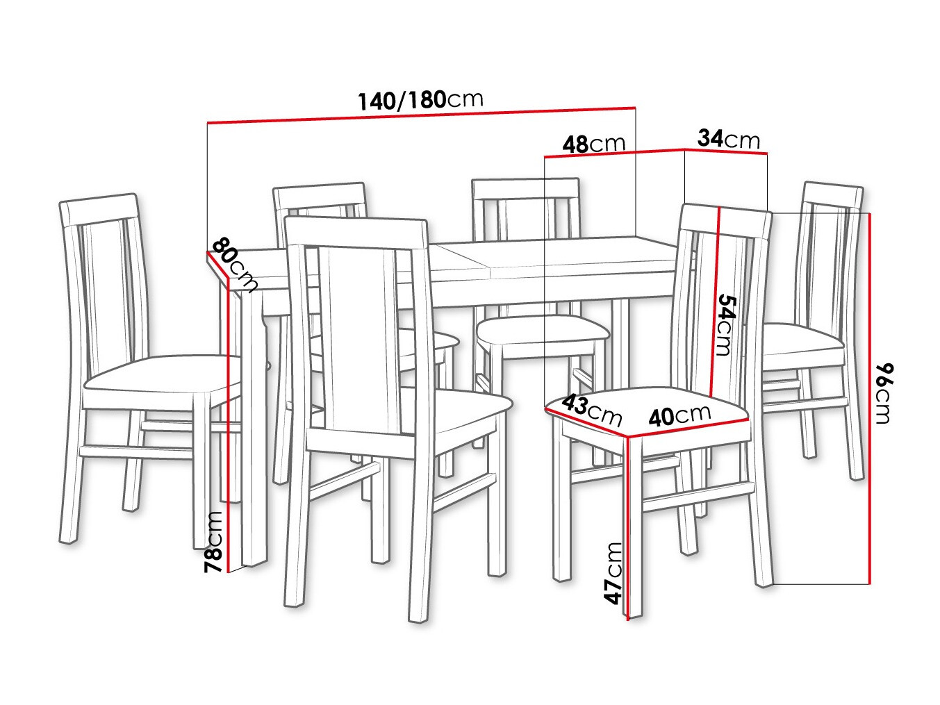 Trpezarijski set Victorville 315 (Sonoma hrast)