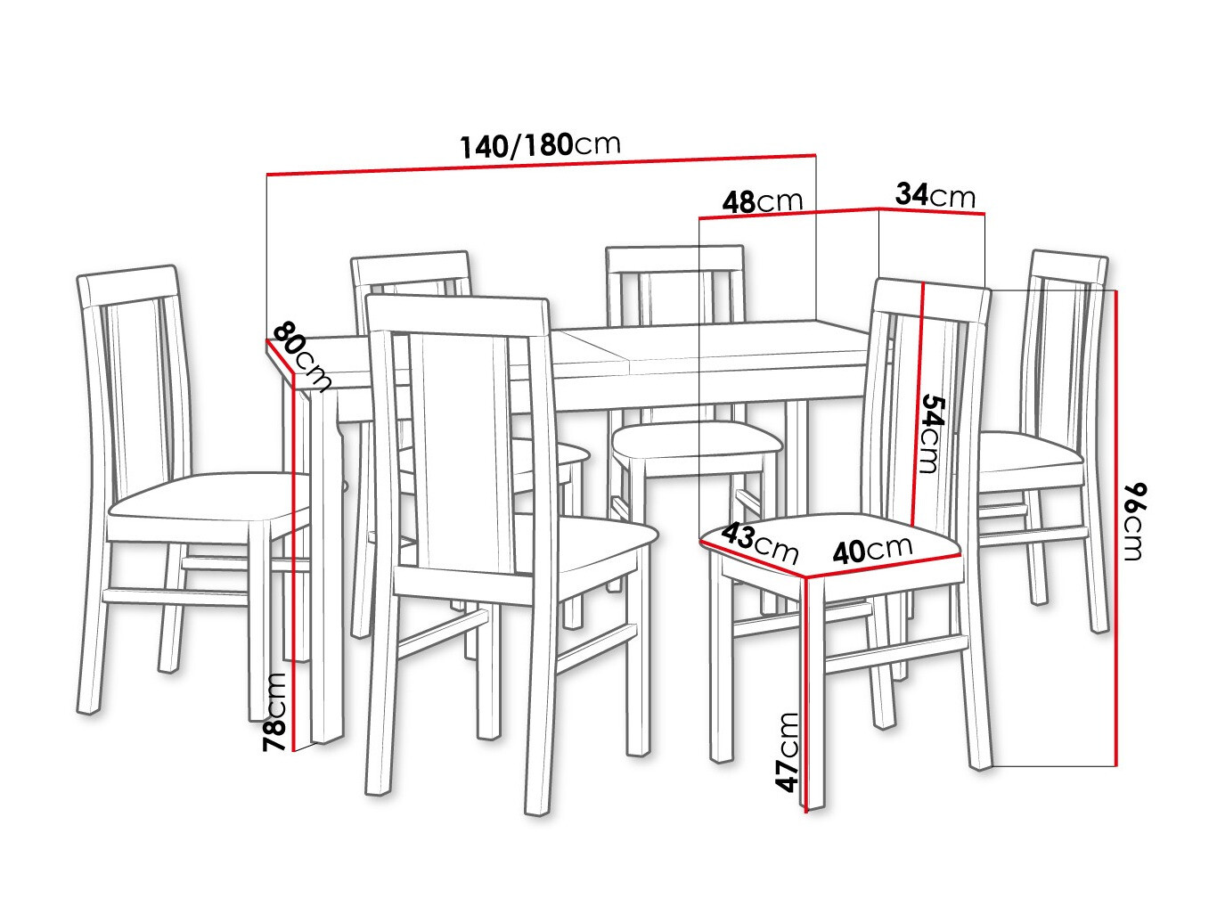 Trpezarijski set Victorville 315 (Sonoma hrast)
