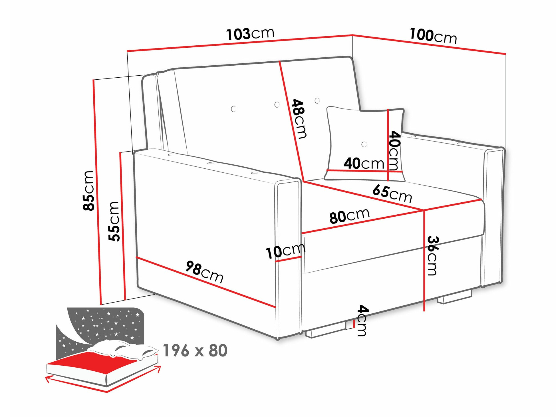 Fotelja Columbus 236 (Coral 50)