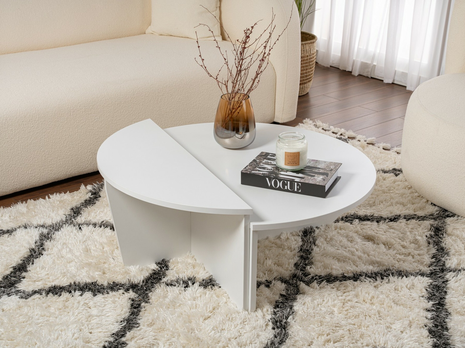 Set stočića za kafu Novato 100 (Belo)
