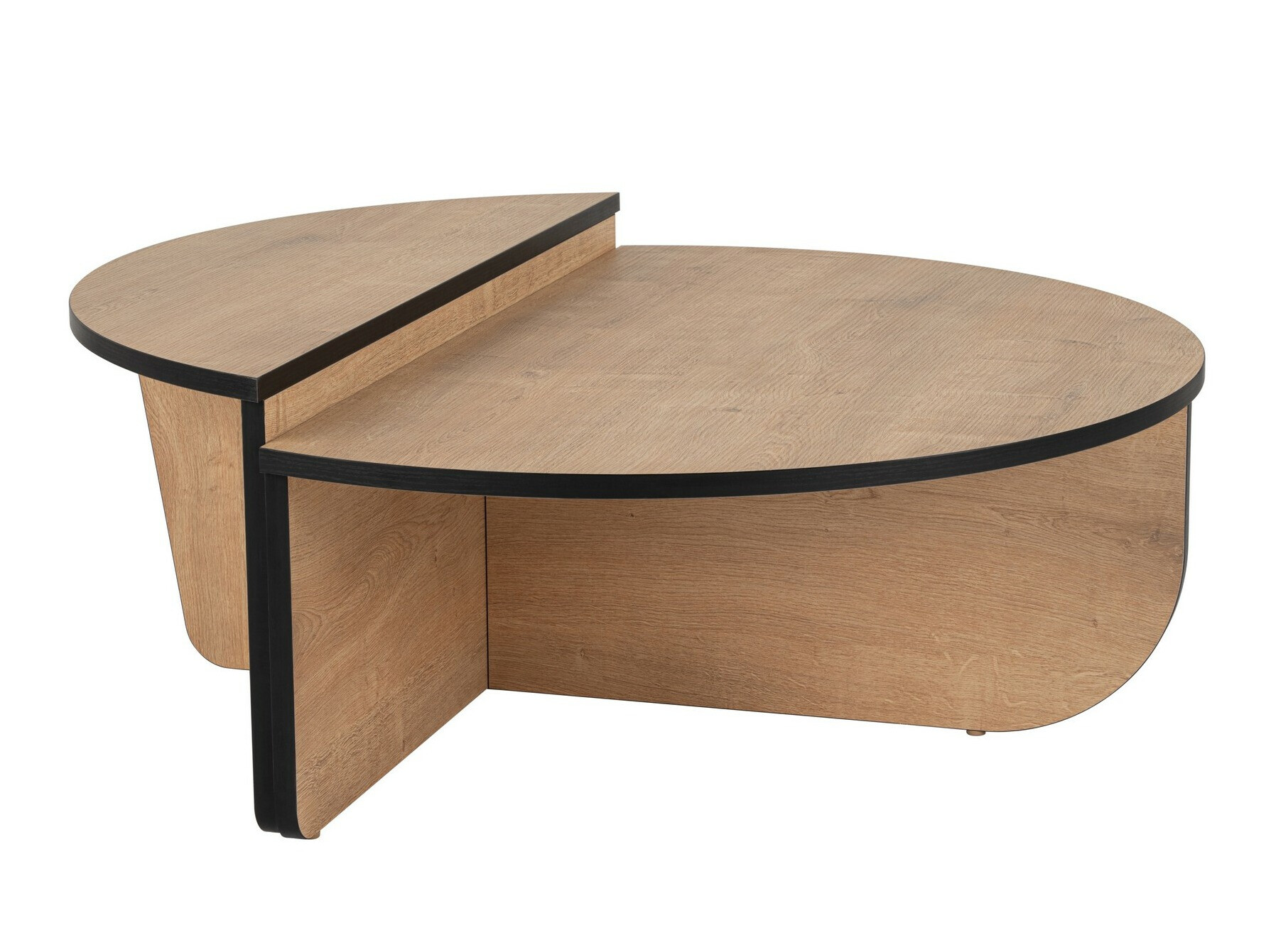 Set stočića za kafu Novato 100 (Medeni hrast + Crno)