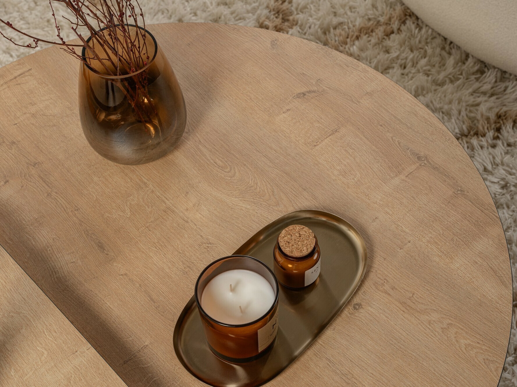 Set stočića za kafu Novato 100 (Medeni hrast + Crno)