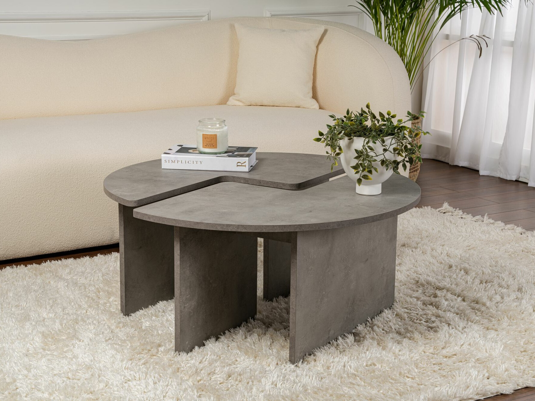 Set stočića za kafu Novato 114 (Beton)