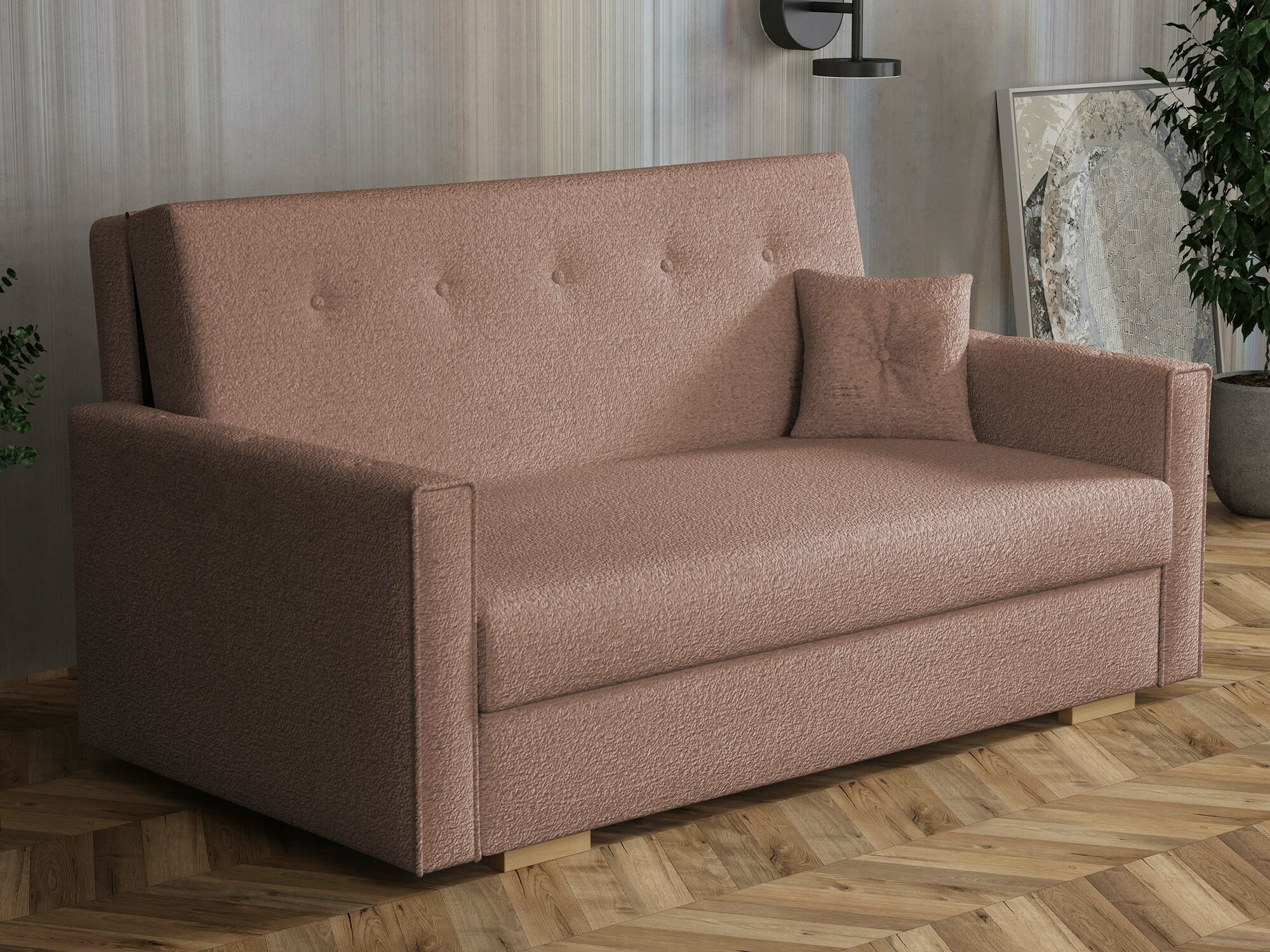 Sofa na razvlačenje Caelrin III (Coral 45)