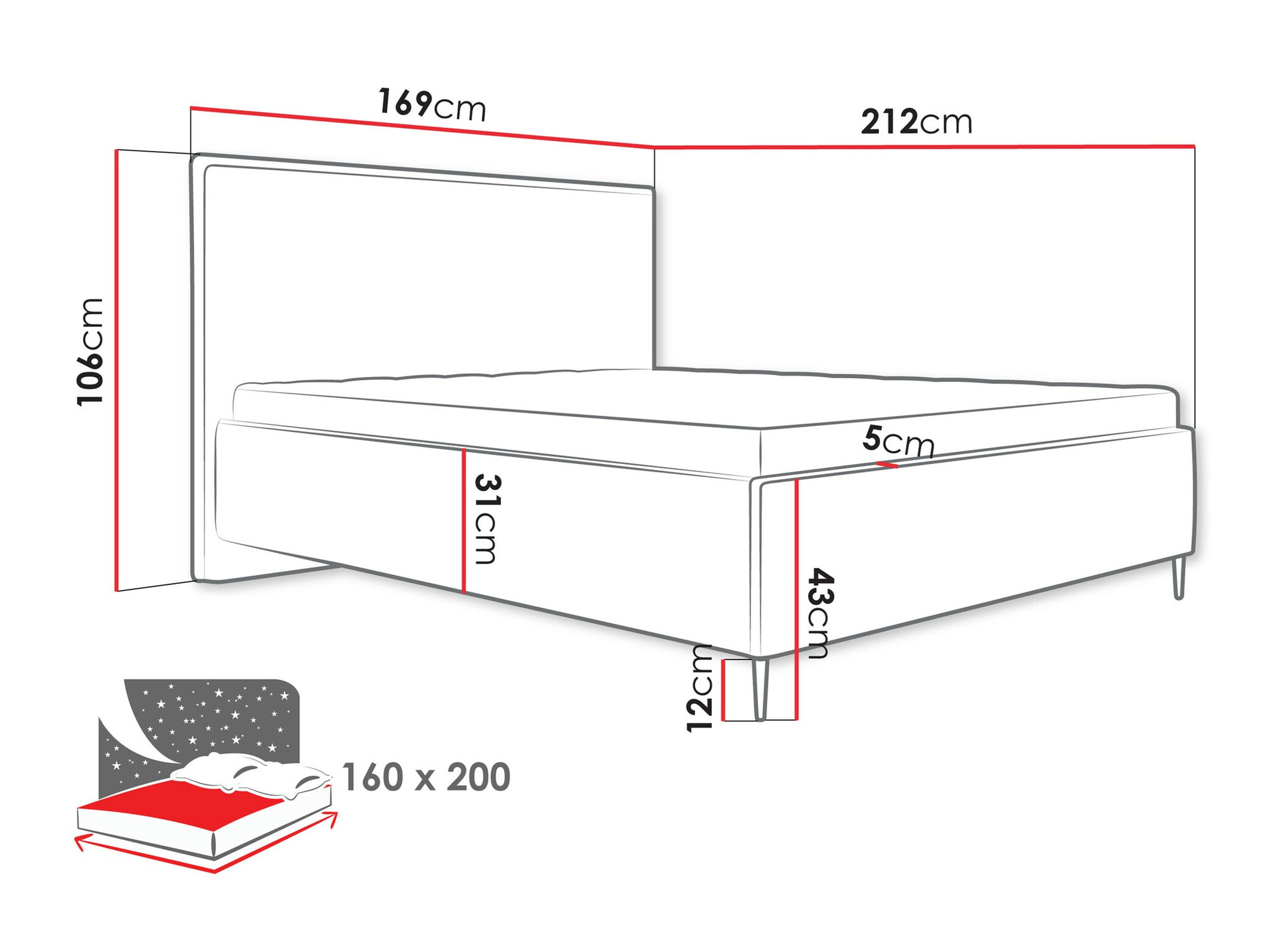Krevet ComfiDream 193 (Poso 110)