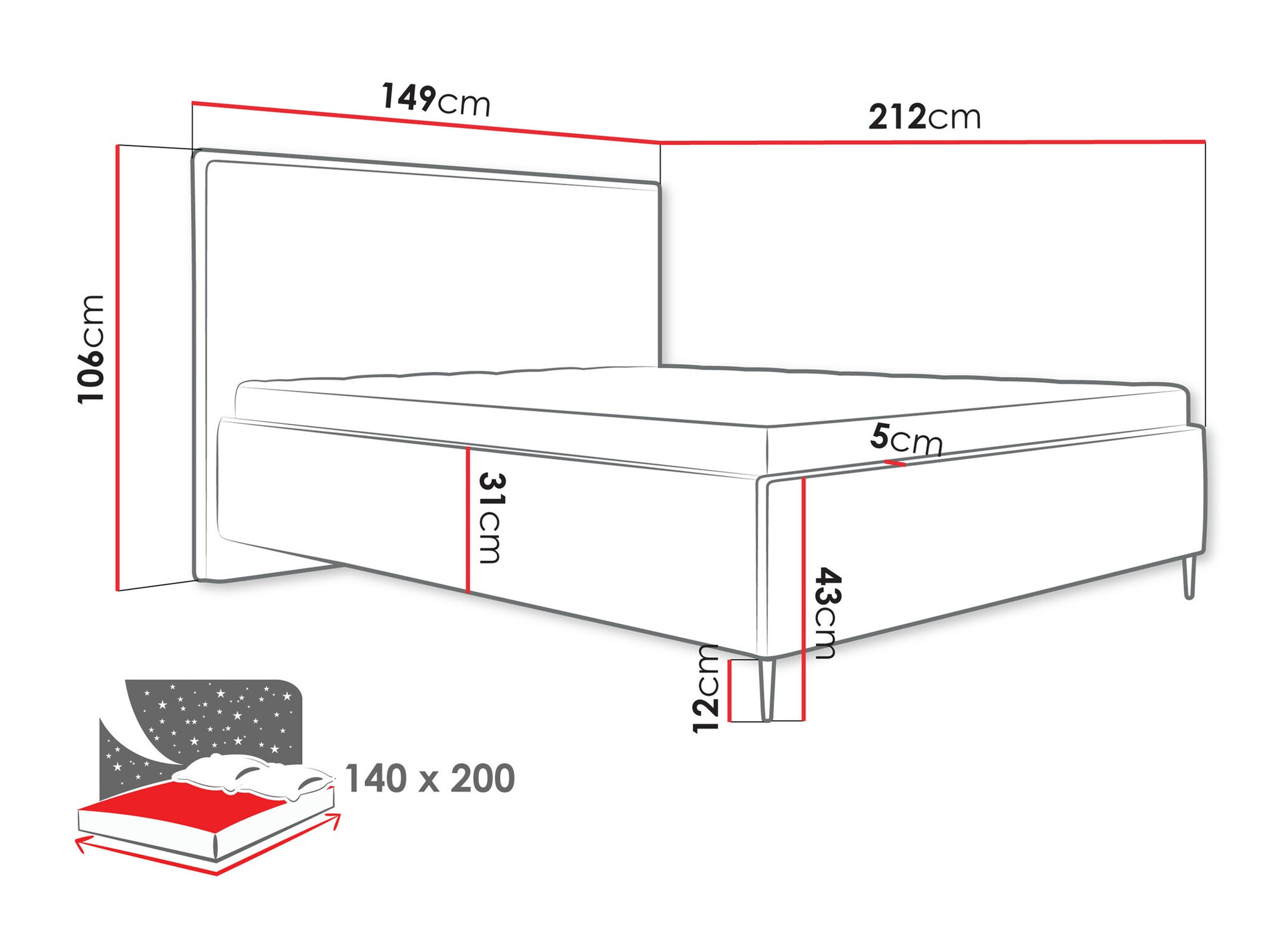 Krevet ComfiDream 193 (Poso 135)