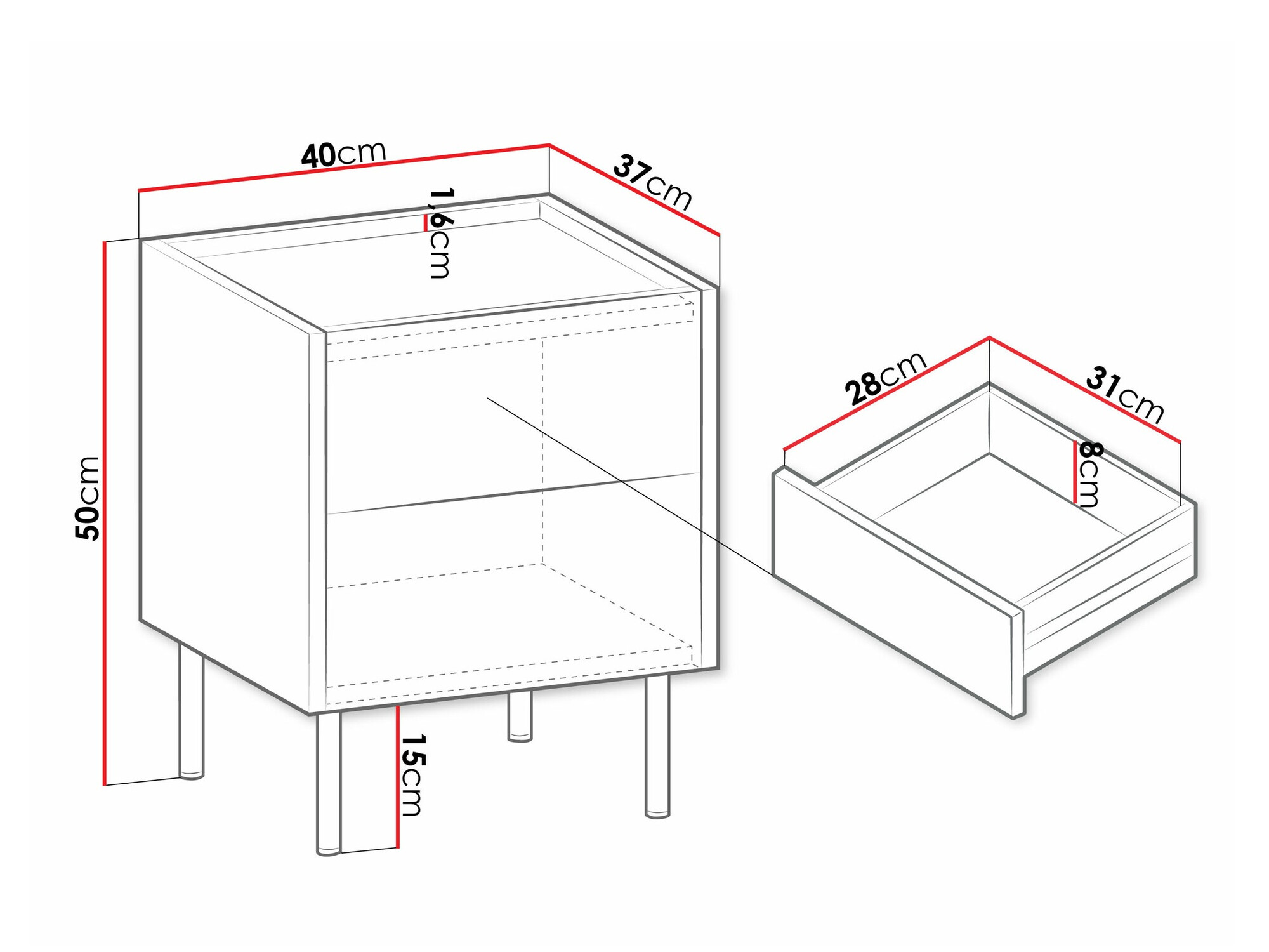 Noćni ormarić Comfivo Belviro 106