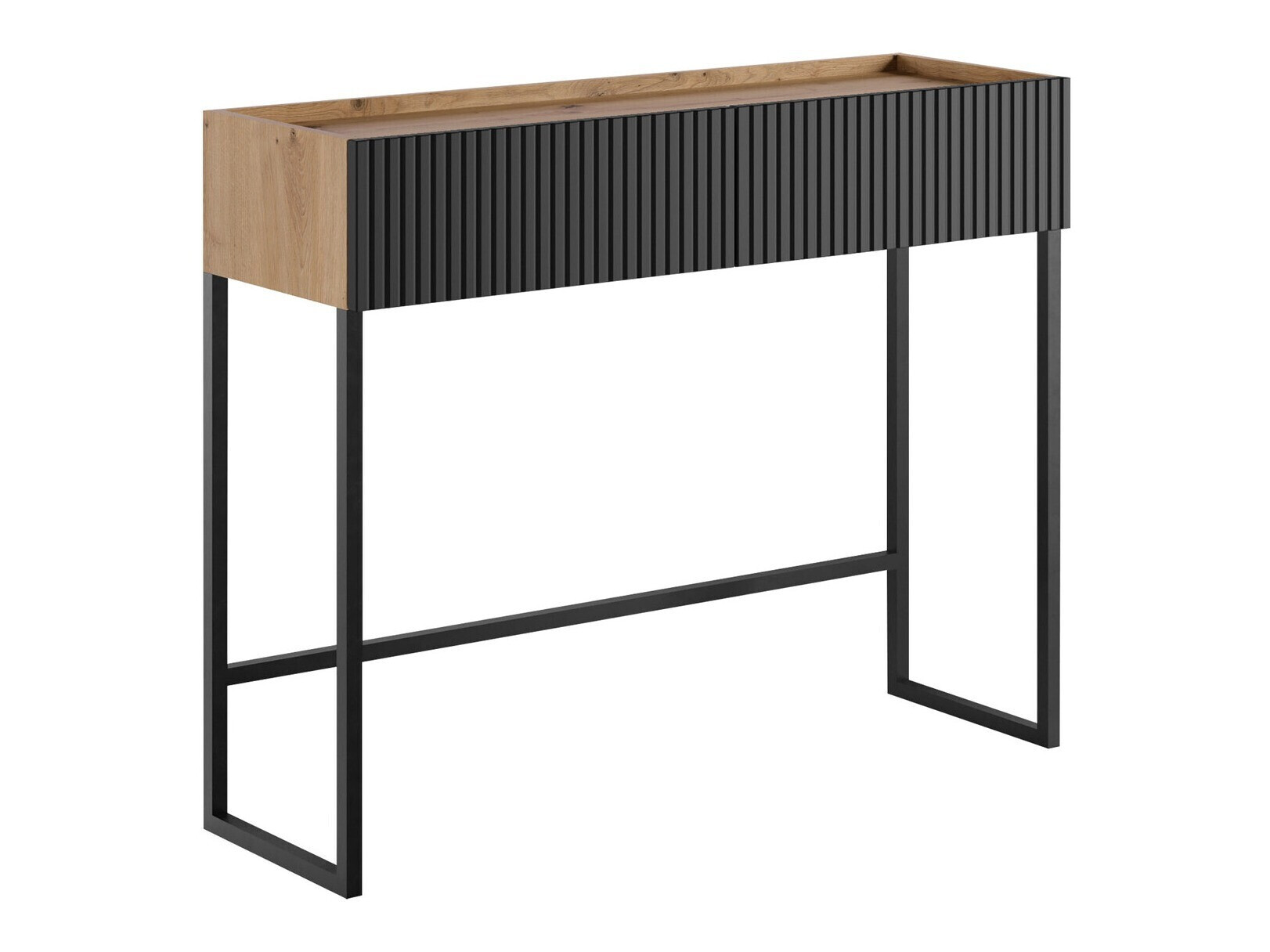 Konzolni stočić Lunole 103 (Artisan hrast + Crno)