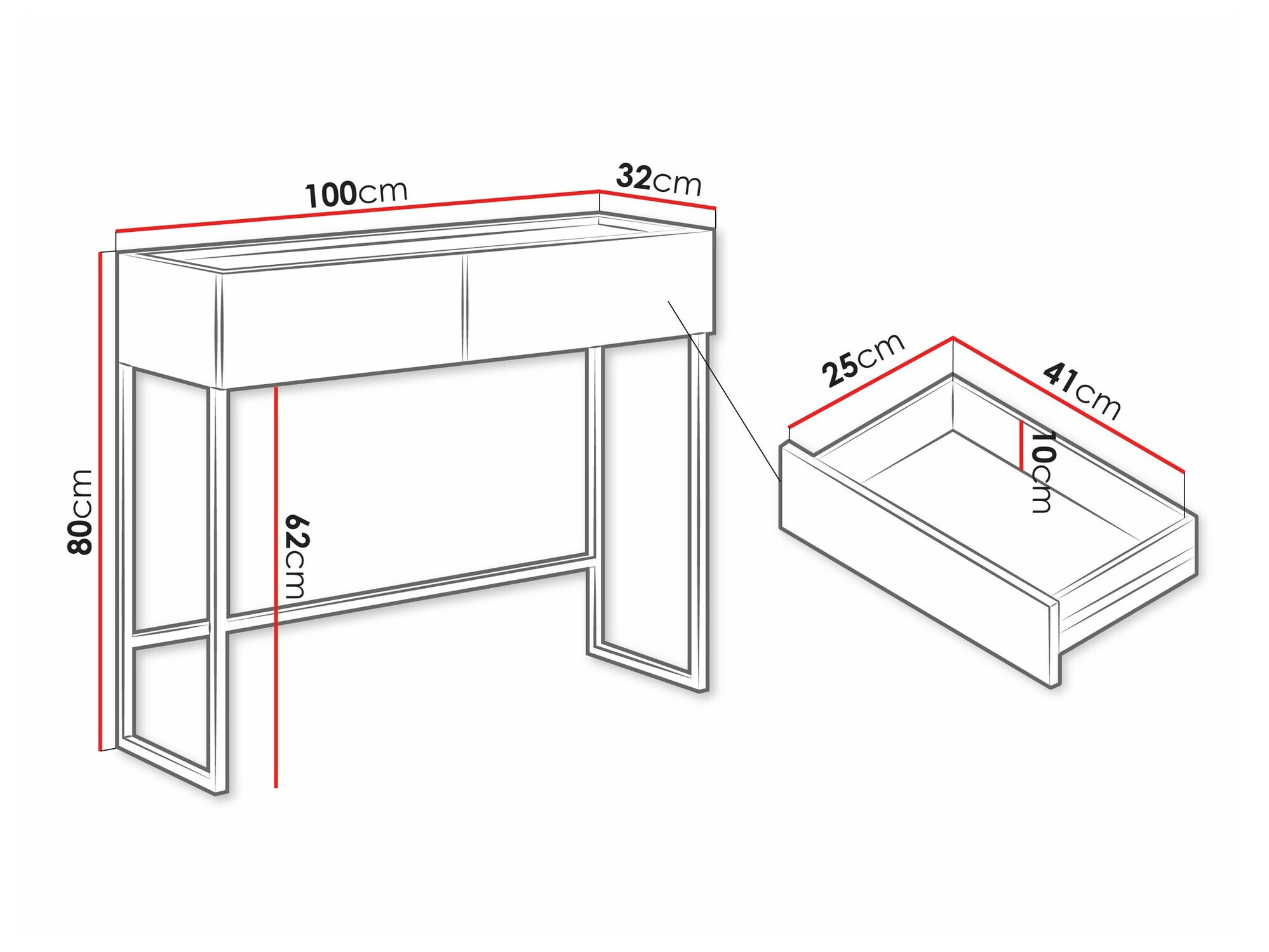Konzolni stočić Lunole 103 (Kašmir)