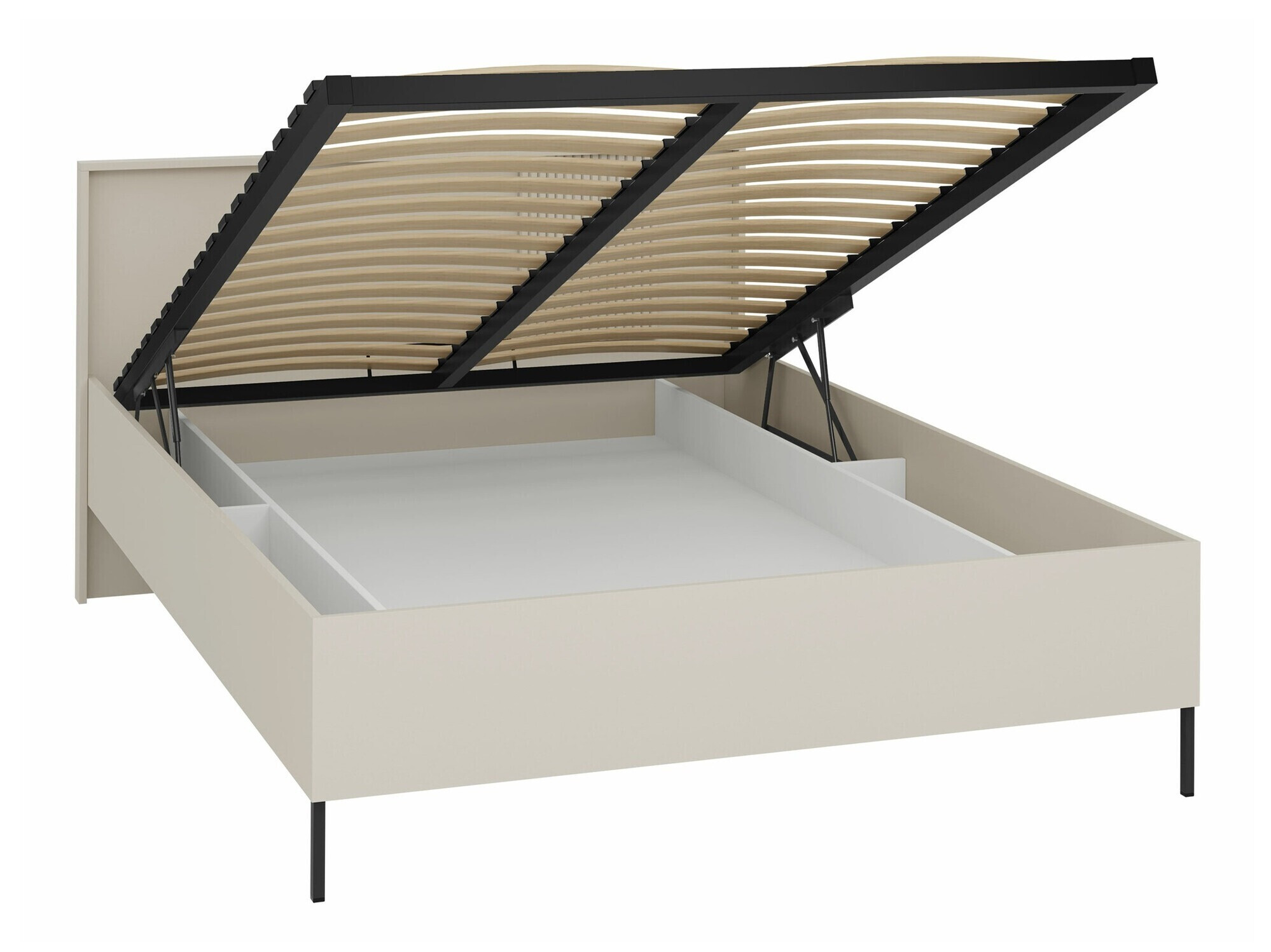 Krevet Lunole 105 (Zanatski hrast + Crno)