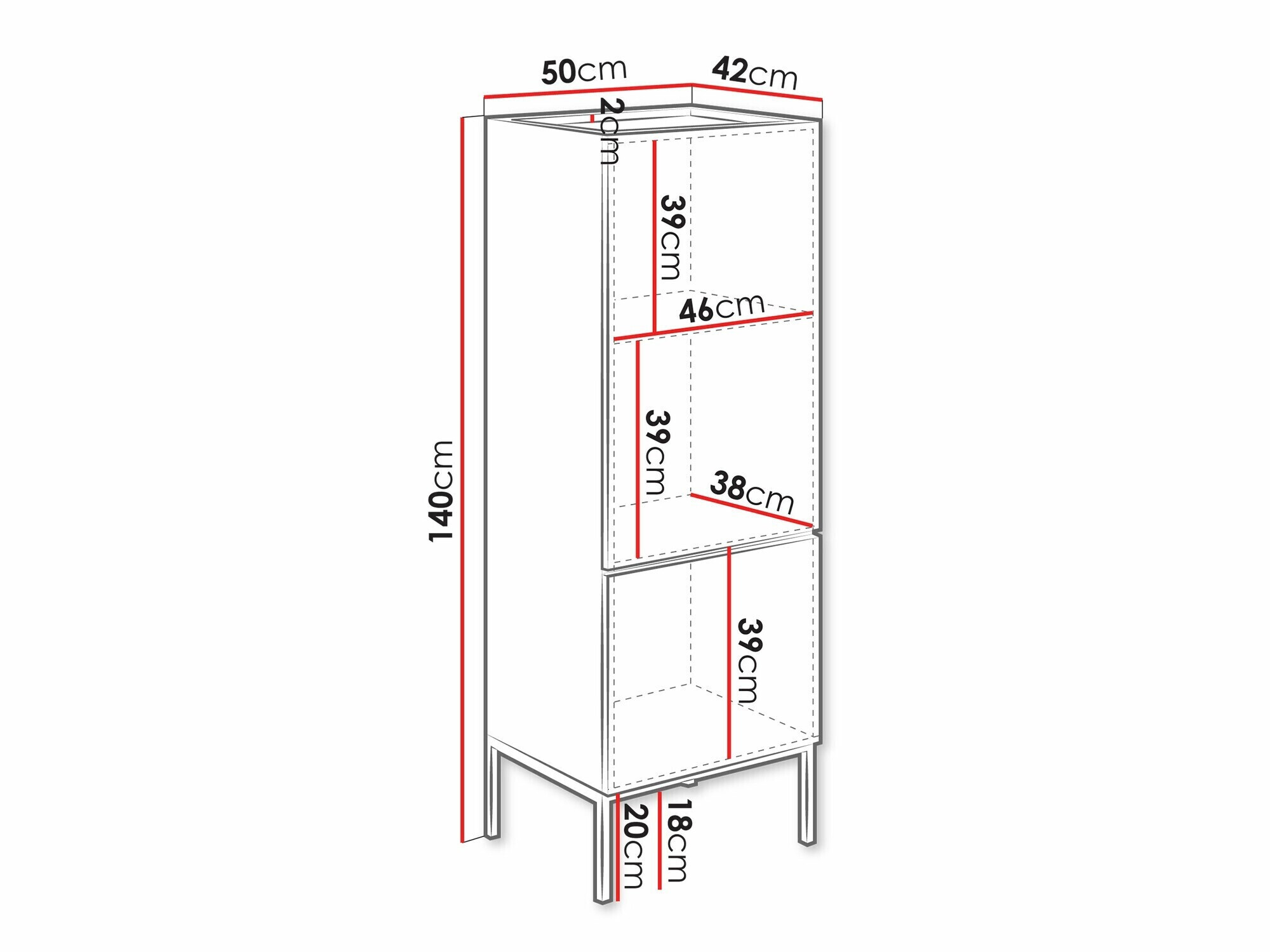 Polica Lunole 102 (Zanatski hrast + Crno)