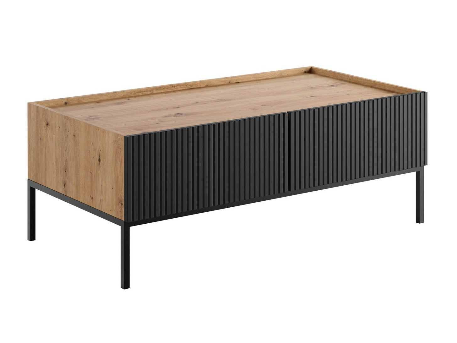 Stočić za kafu Lunole 104 (Artisan hrast + Crno)