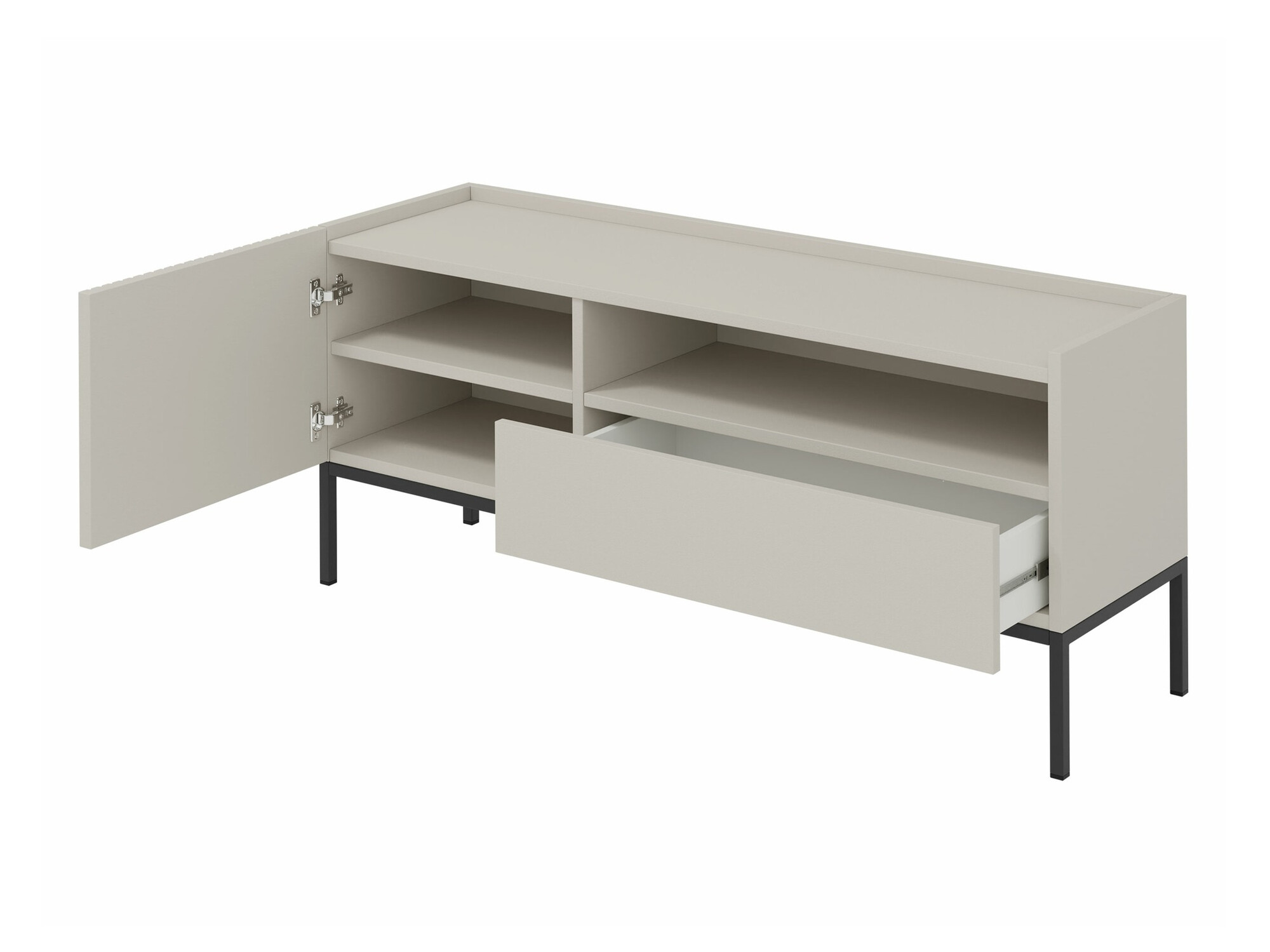 TV komoda Lunole 108 (Artisan hrast + Crno)