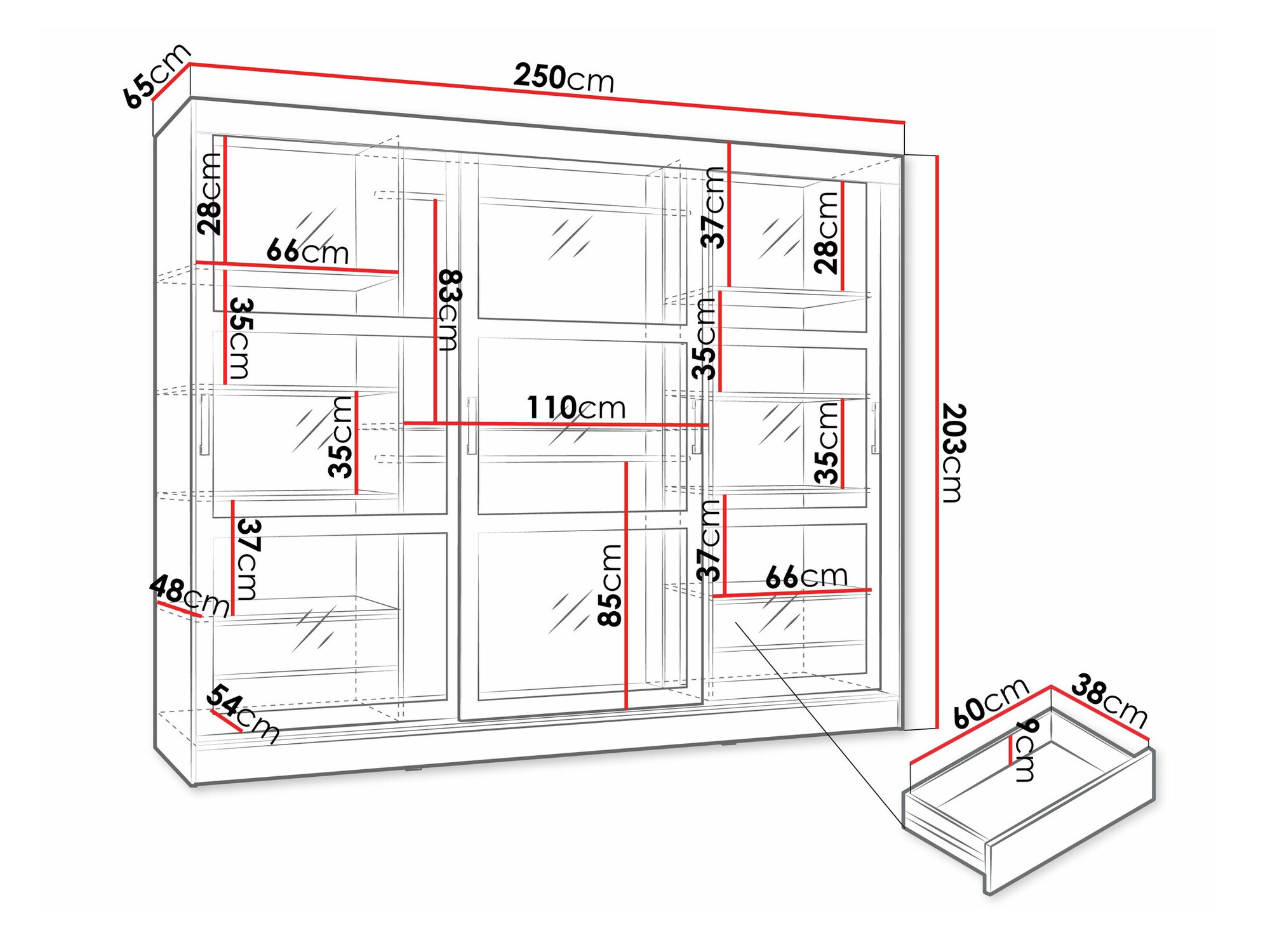 Ormar Comfivo Opus (Crno)