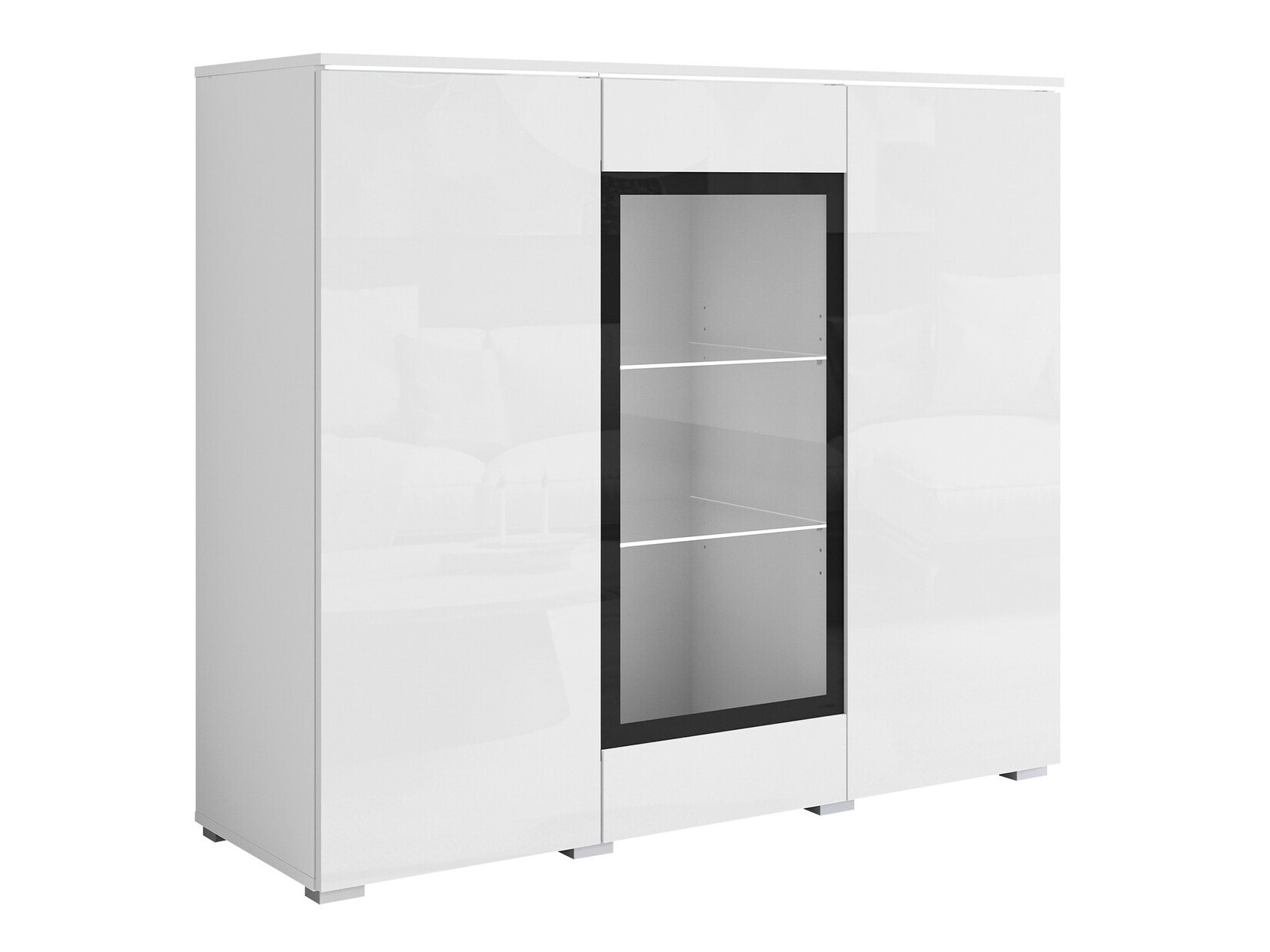 Ormarić Mirfivo 103 (Belo + Sjajno belo)