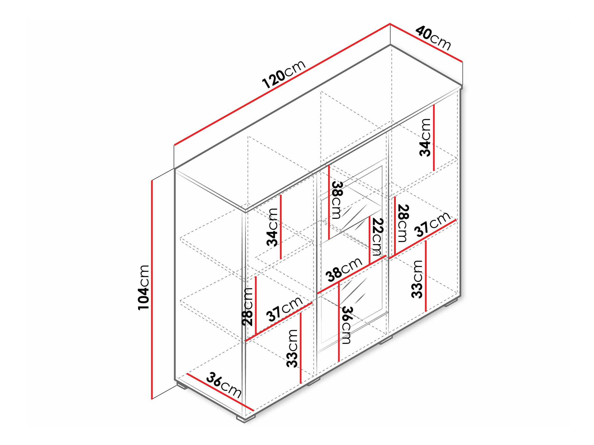 Ormarić Sarasota 186 (Graphite)