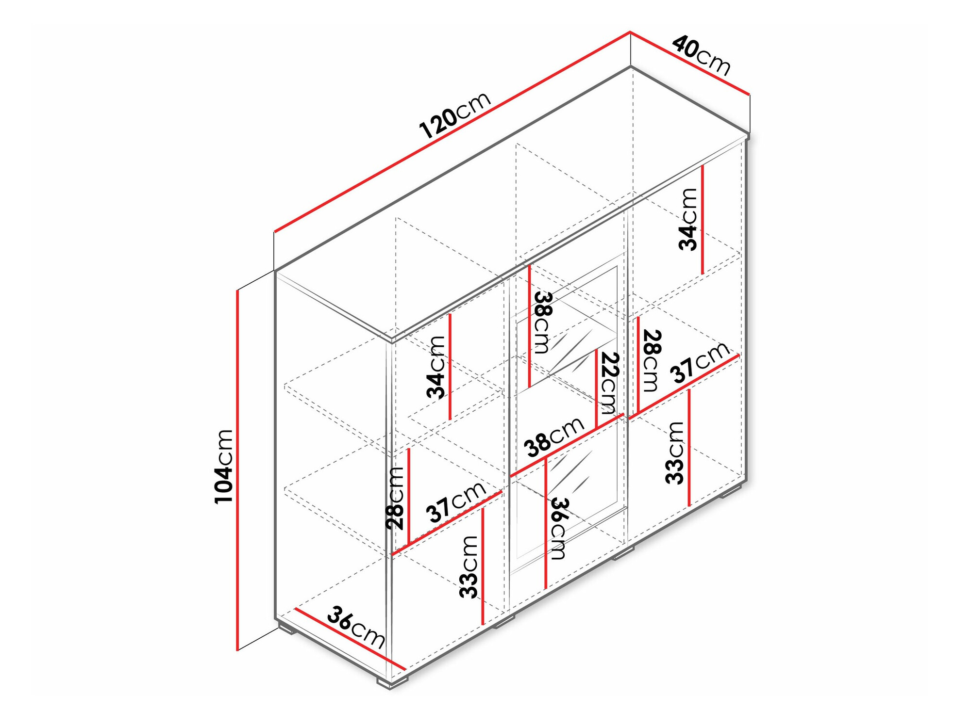 Ormarić Sarasota 186 (Graphite)