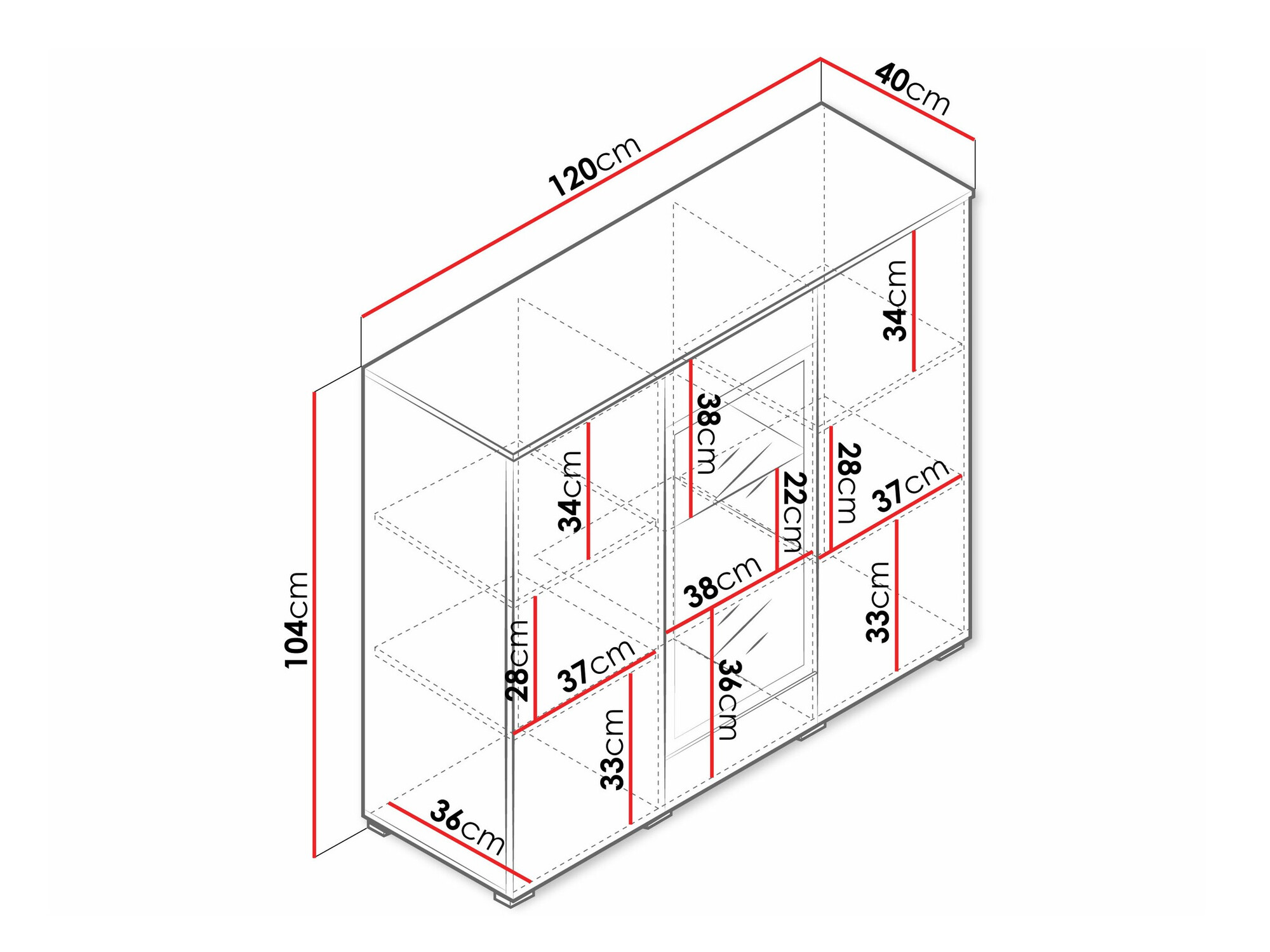 Ormarić Sarasota 186 (Matera siva + Sjajno belo)