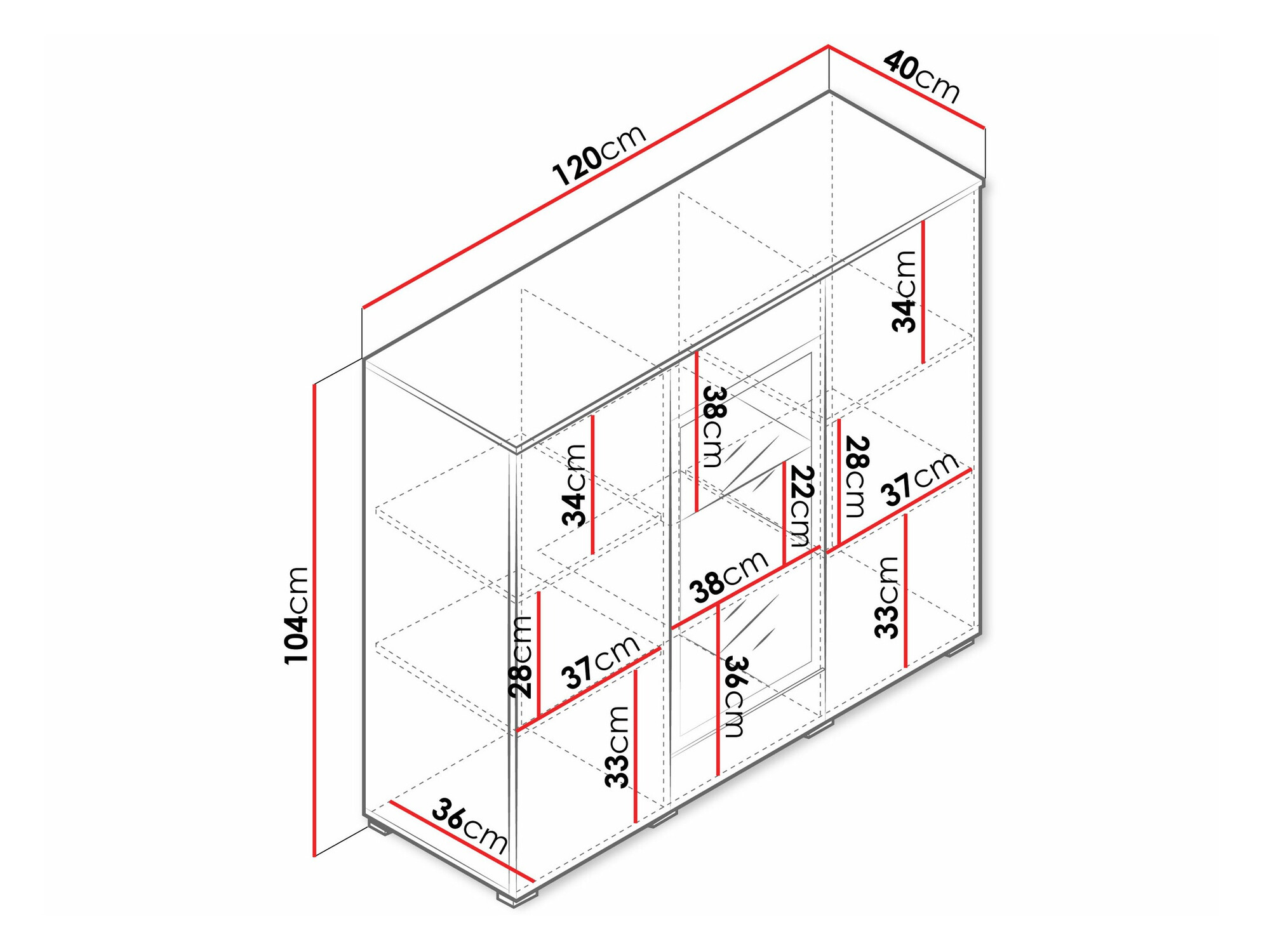 Ormarić Sarasota 186 (Matera siva + Sjajno belo)
