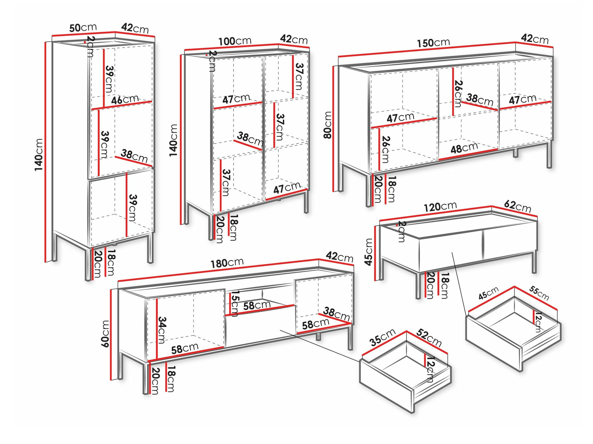 Set za dnevnu sobu Lunole 110 (Kašmir)