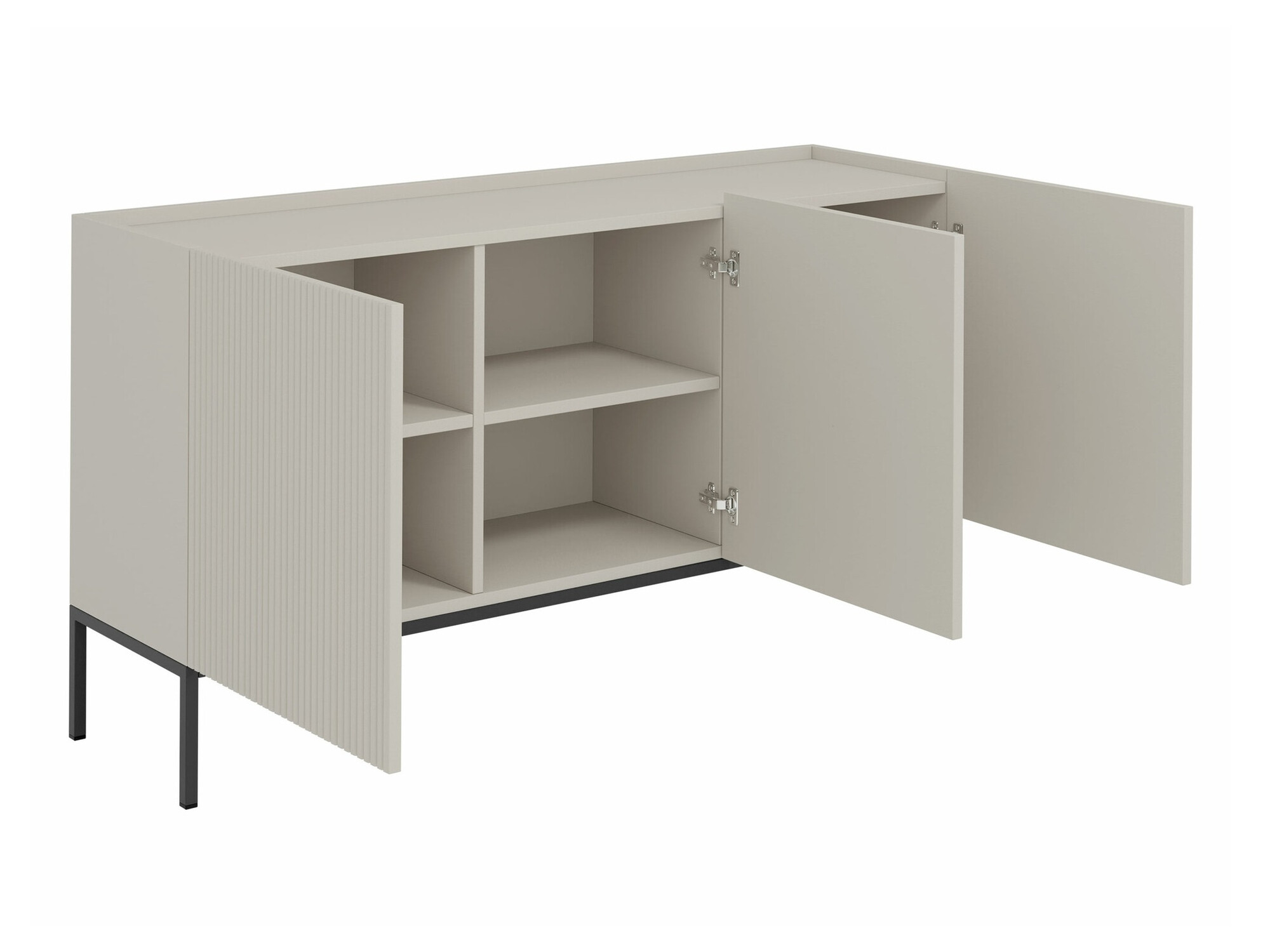 Set za dnevnu sobu Lunole 110 (Zanatski hrast + Crno)