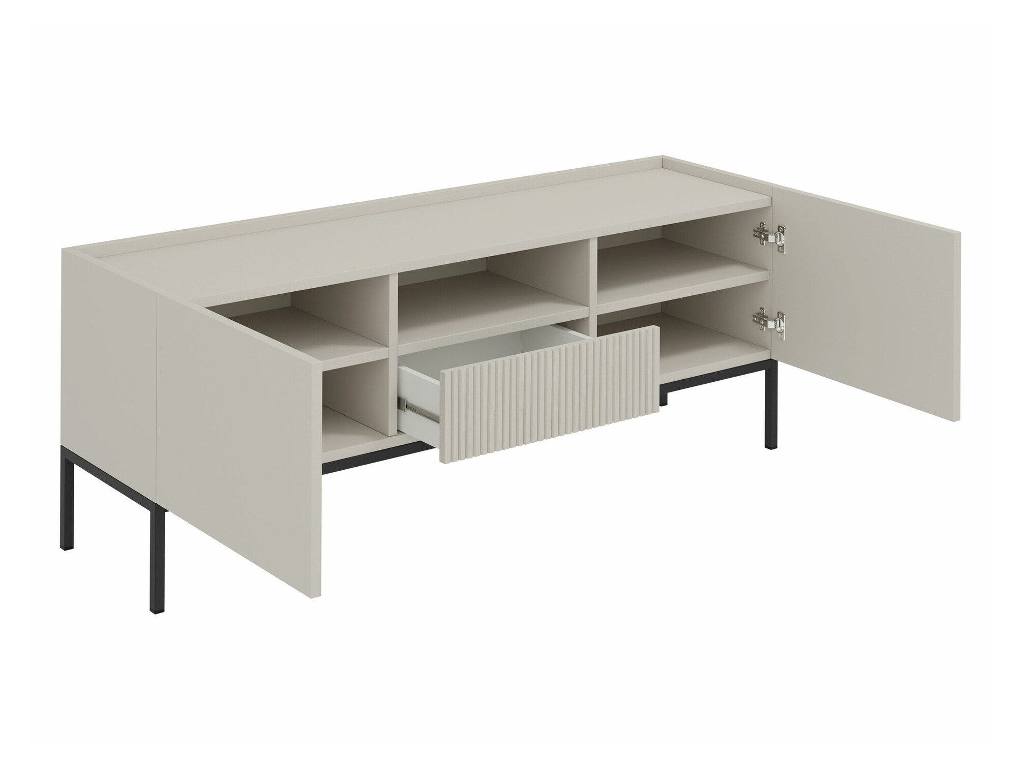 Set za dnevnu sobu Lunole 110 (Zanatski hrast + Crno)