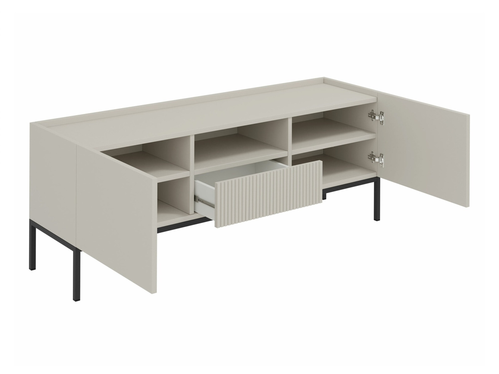TV komoda Lunole 109 (Artisan hrast + Crno)