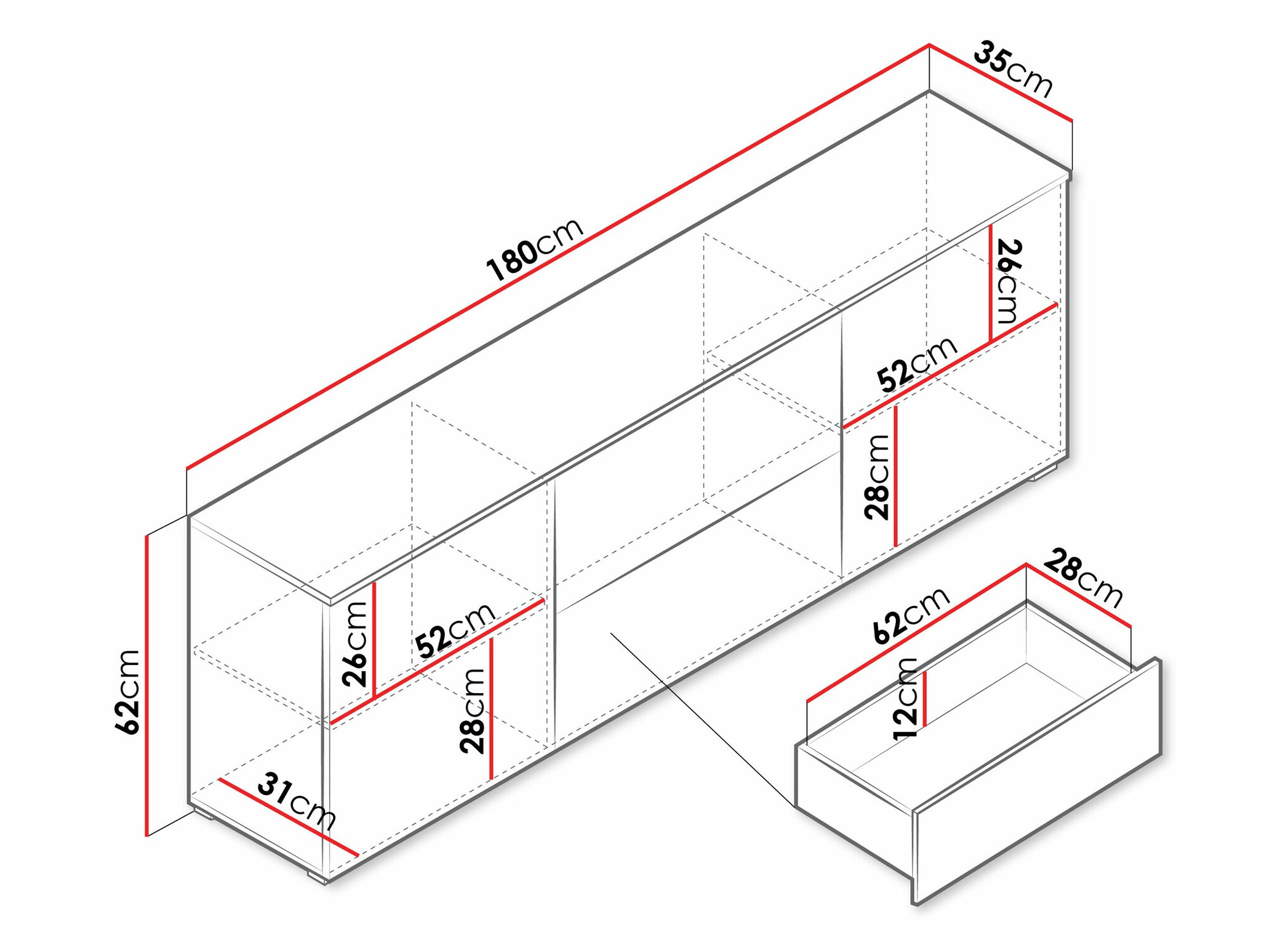 TV sto Sarasota 190 (Graphite)