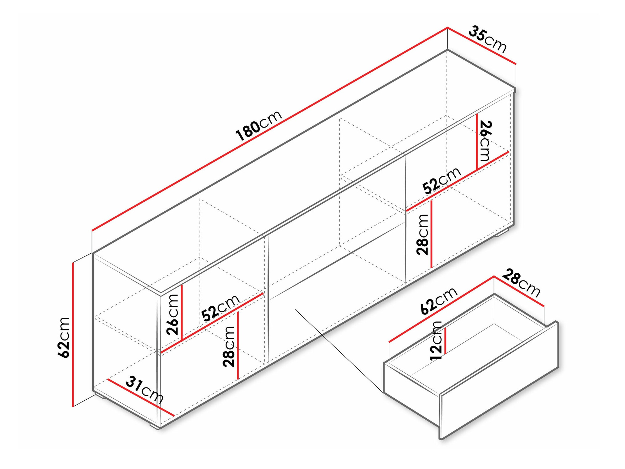 TV sto Sarasota 190 (Вотан храст)