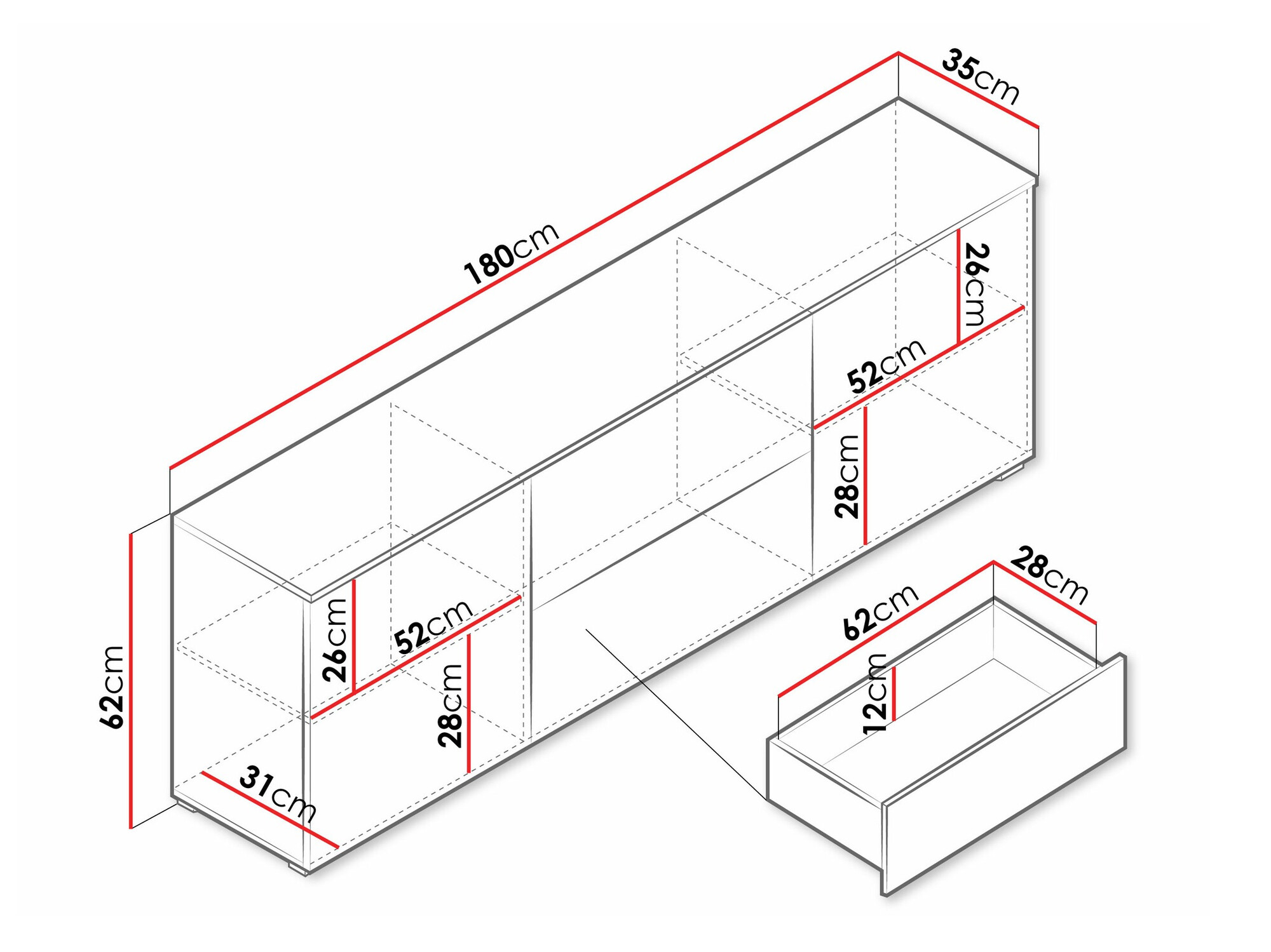 TV sto Sarasota 190 (Вотан храст)