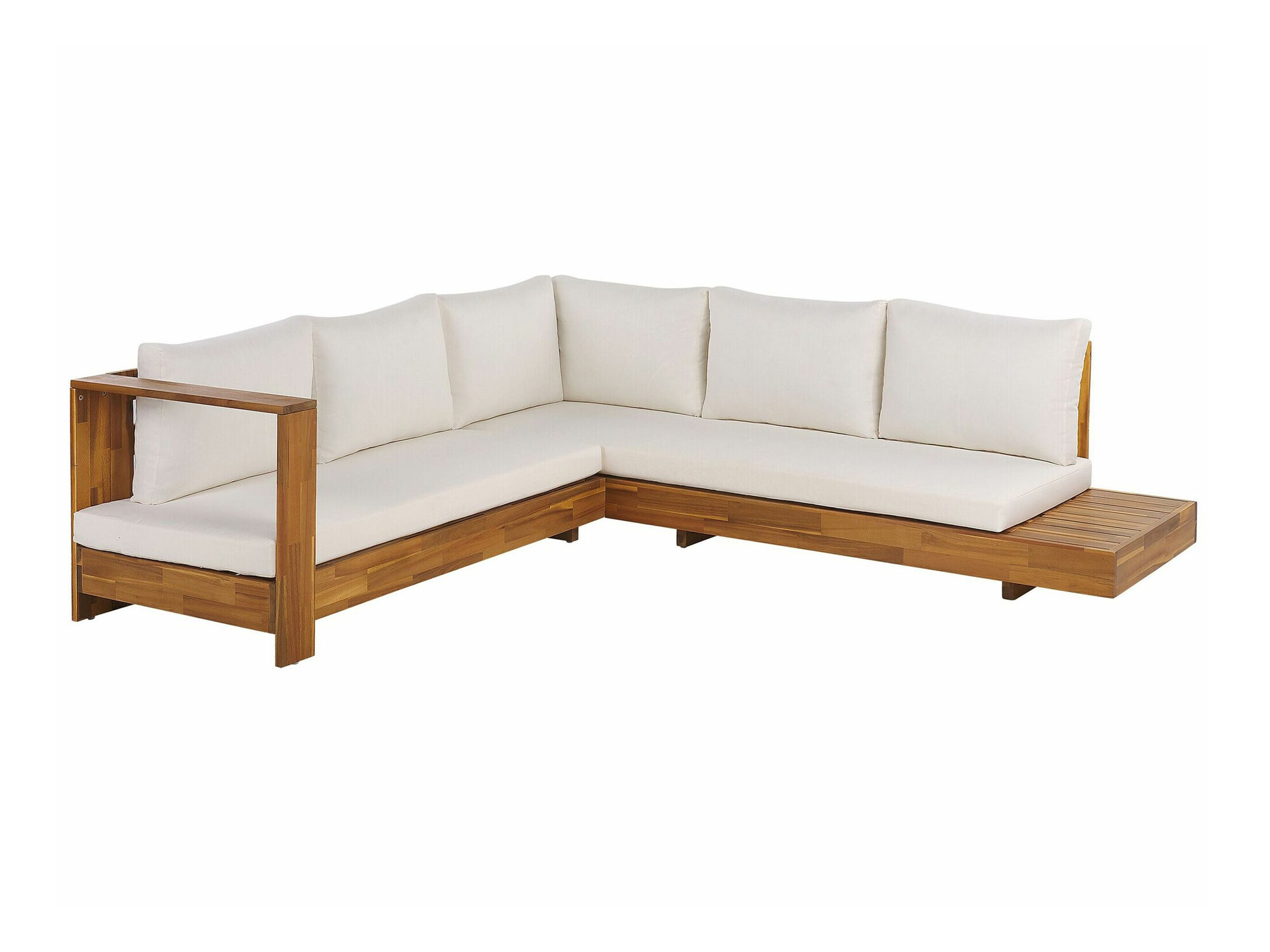 Baštenska sofa Berwyn 2548 (Belo + Svetlo drvo)