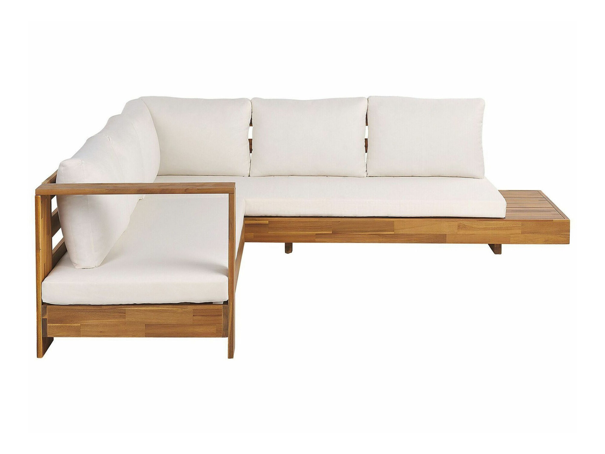 Baštenska sofa Berwyn 2548 (Belo + Svetlo drvo)