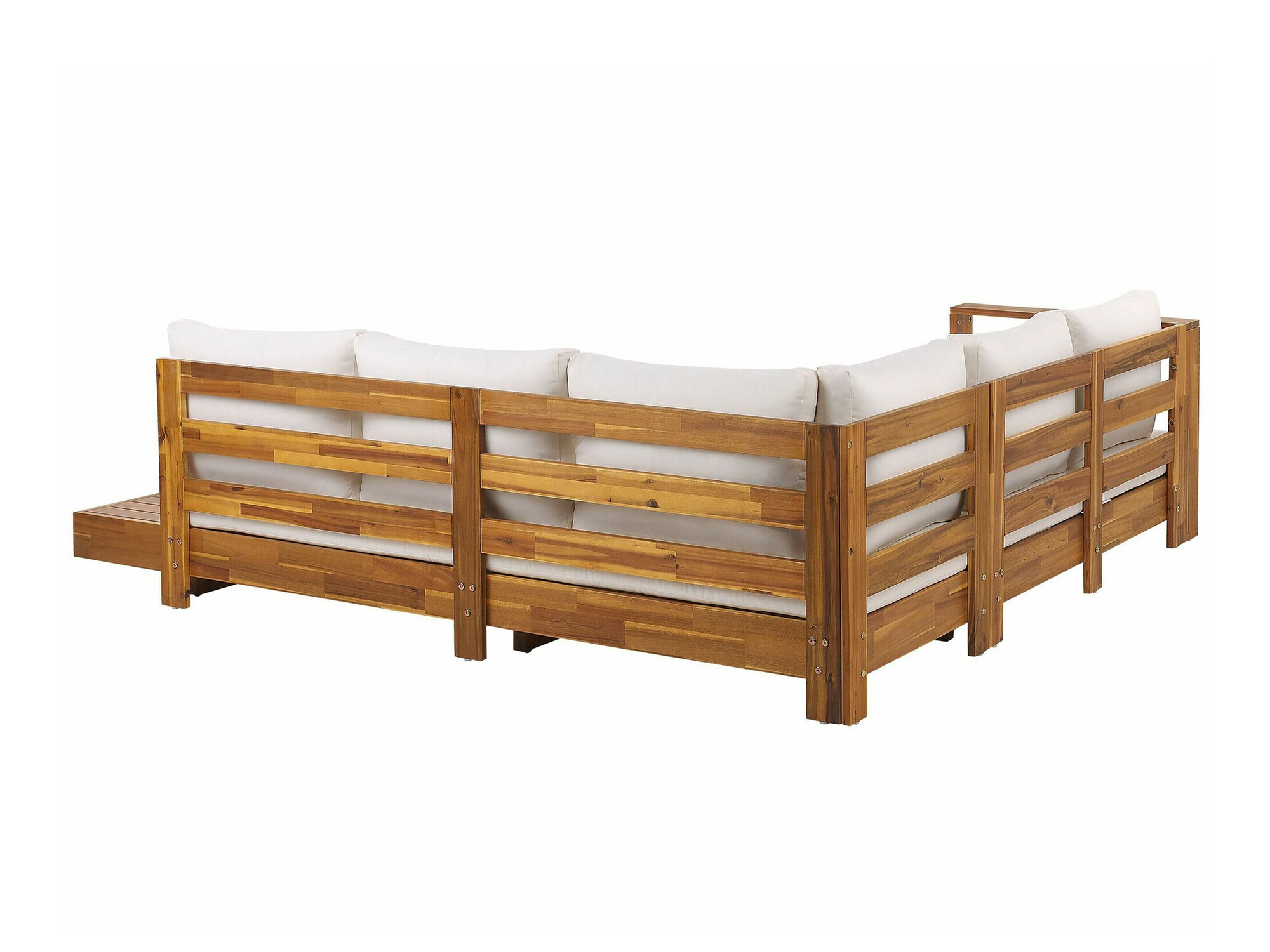 Baštenska sofa Berwyn 2548 (Belo + Svetlo drvo)