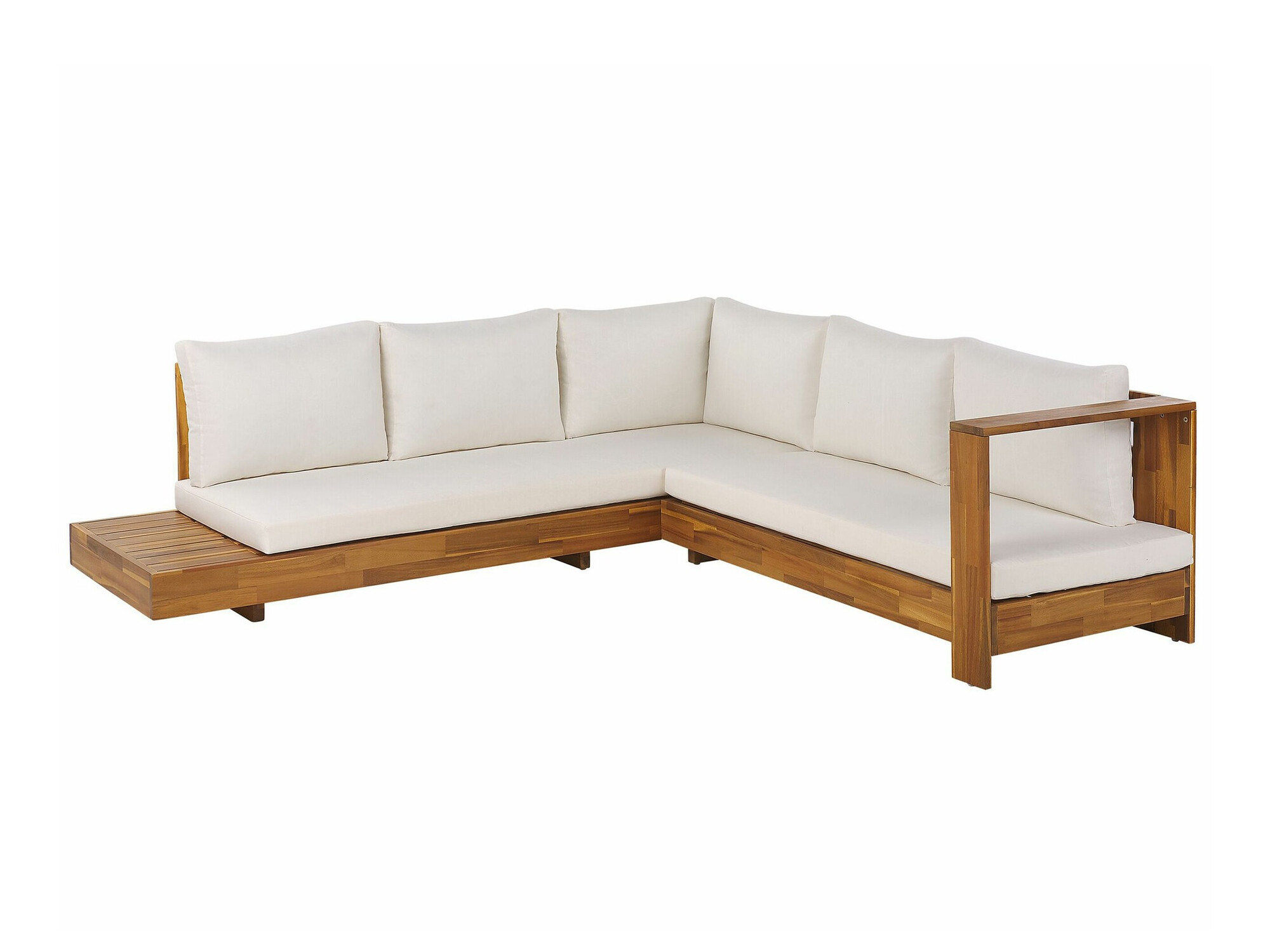 Baštenska sofa Berwyn 2548 (Belo + Svetlo drvo)