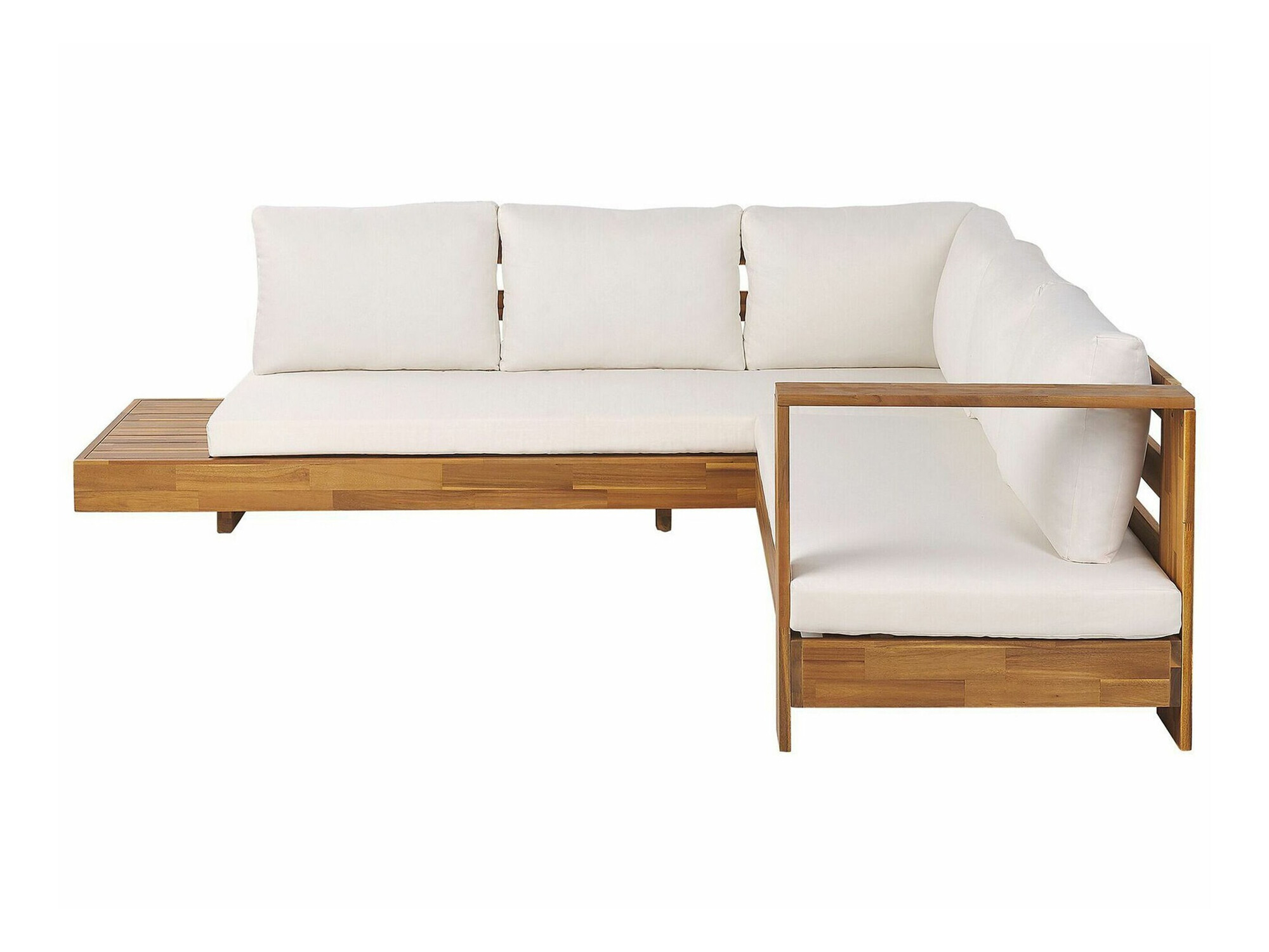 Baštenska sofa Berwyn 2548 (Belo + Svetlo drvo)